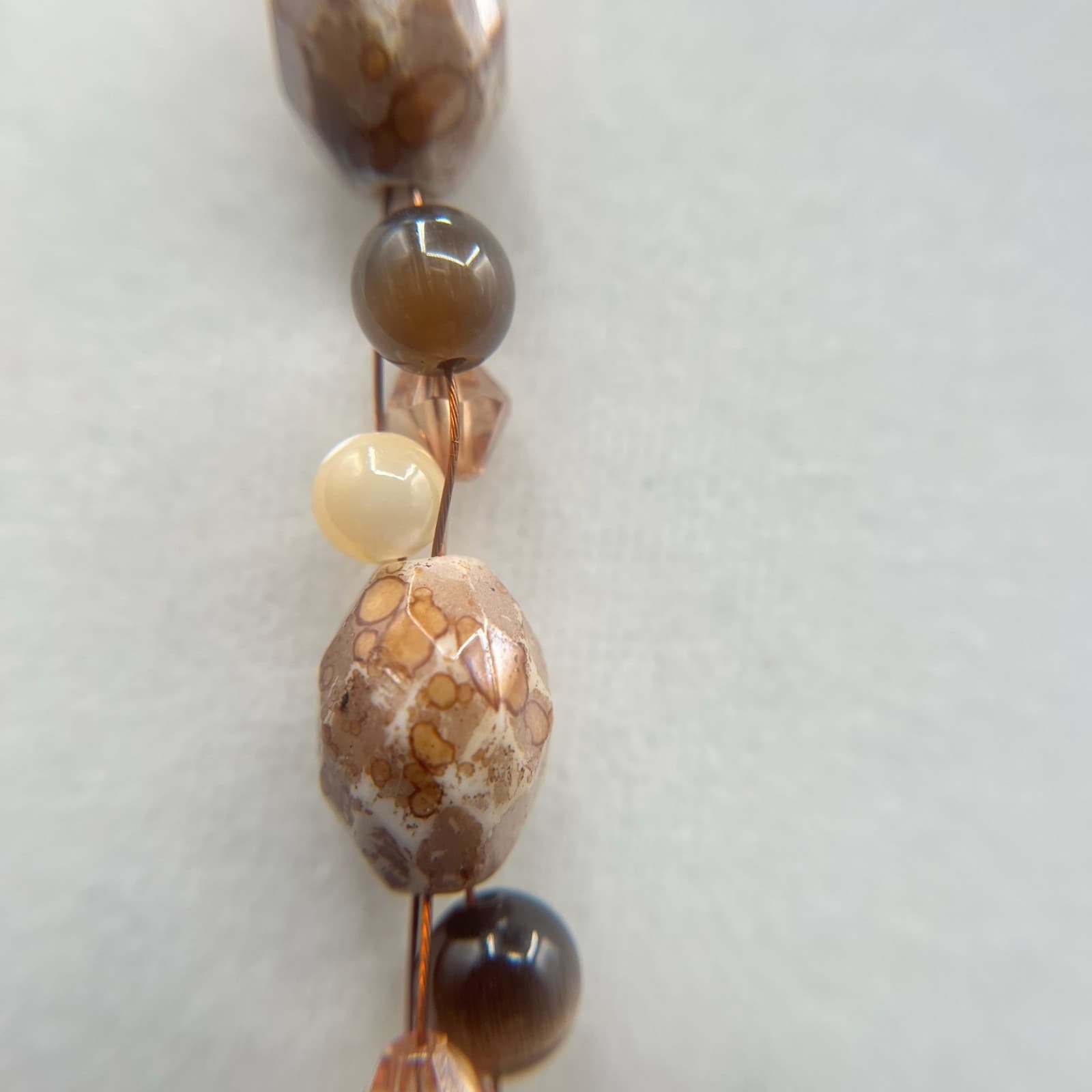 Vintage Y2K Shell Disc Pendant Necklace Beaded Chunky Boho Statement Jewelry - Thumbnail 8