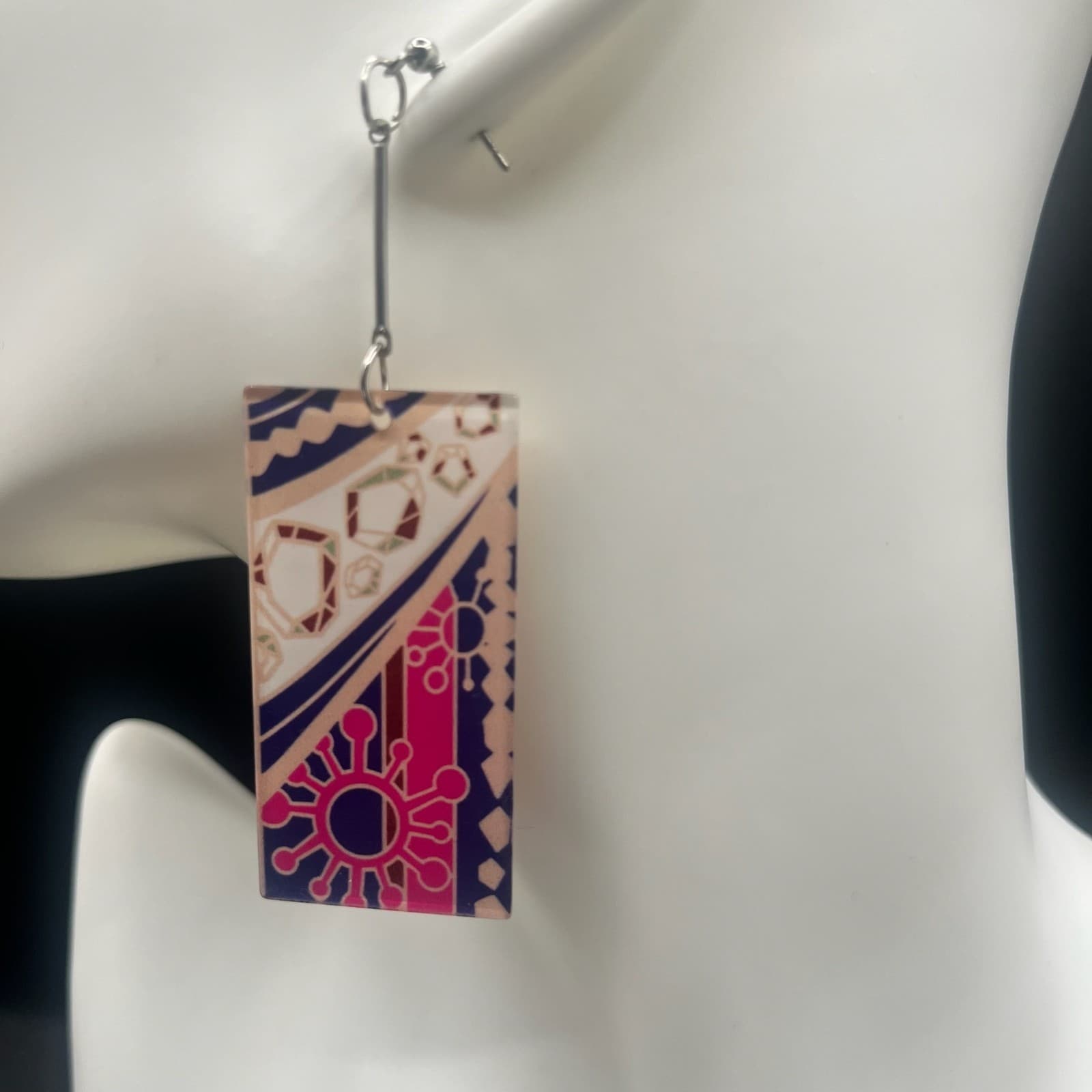 Vintage Y2K Geometric Pattern Women's Dangle Earrings Classic Fashion Jewelry - Thumbnail 2