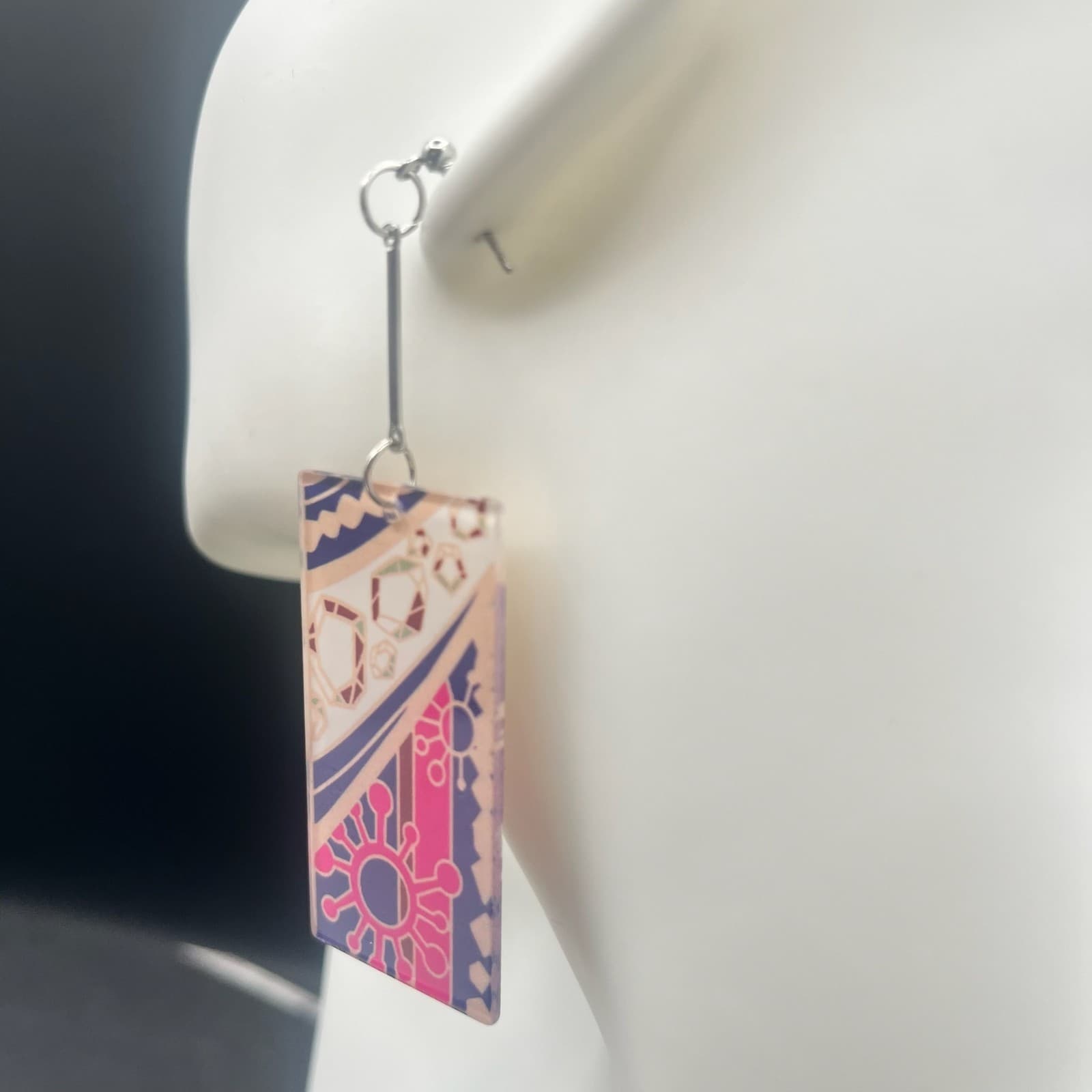 Vintage Y2K Geometric Pattern Women's Dangle Earrings Classic Fashion Jewelry - Thumbnail 3