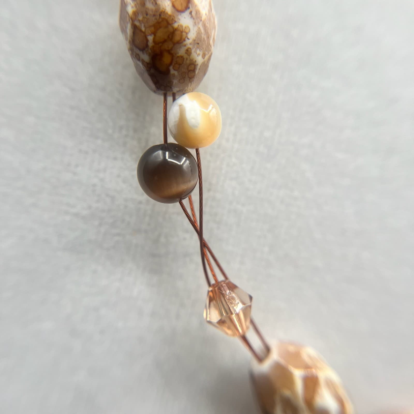 Vintage Y2K Shell Disc Pendant Necklace Beaded Chunky Boho Statement Jewelry - Thumbnail 7