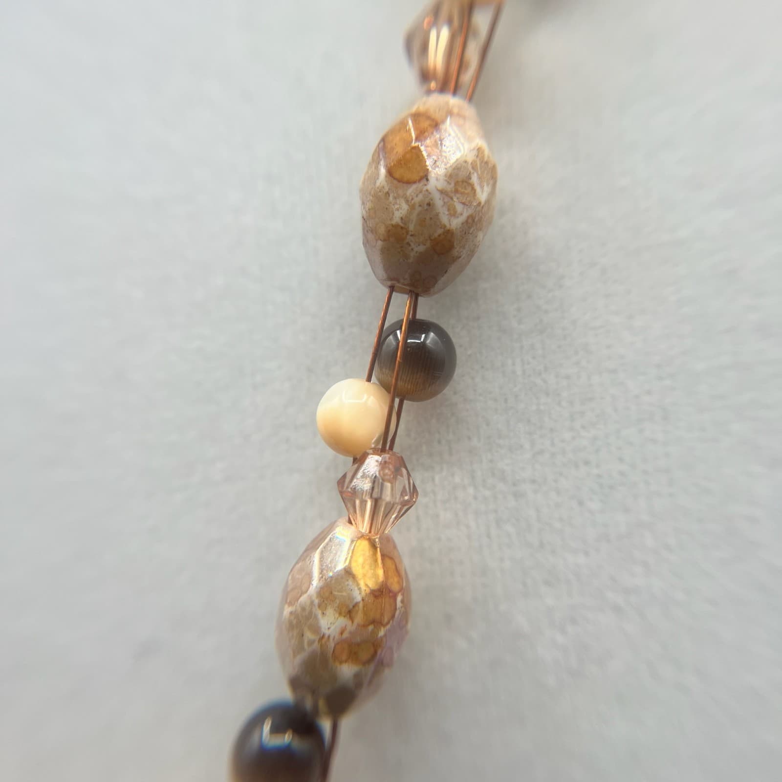 Vintage Y2K Shell Disc Pendant Necklace Beaded Chunky Boho Statement Jewelry - Thumbnail 5