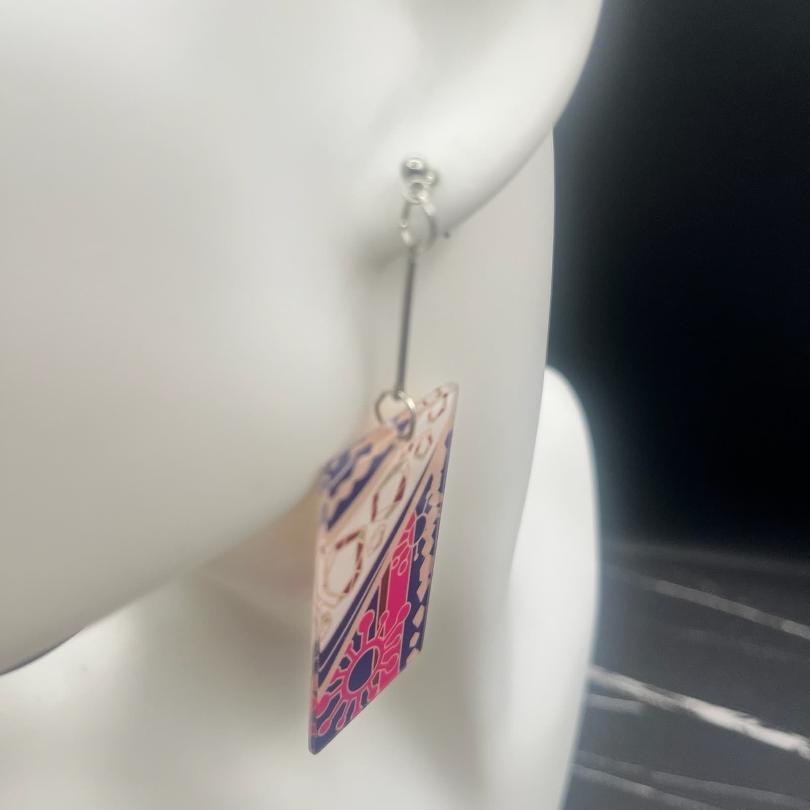 Vintage Y2K Geometric Pattern Women's Dangle Earrings Classic Fashion Jewelry - Thumbnail 4