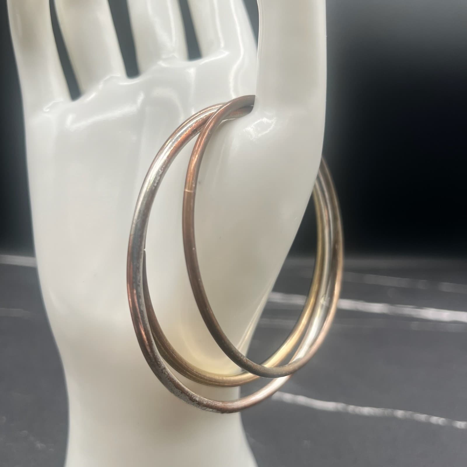 Vintage Y2K Bangle Bracelet Set Simple Slim Women's Classic Fashion Jewelry - Thumbnail 2
