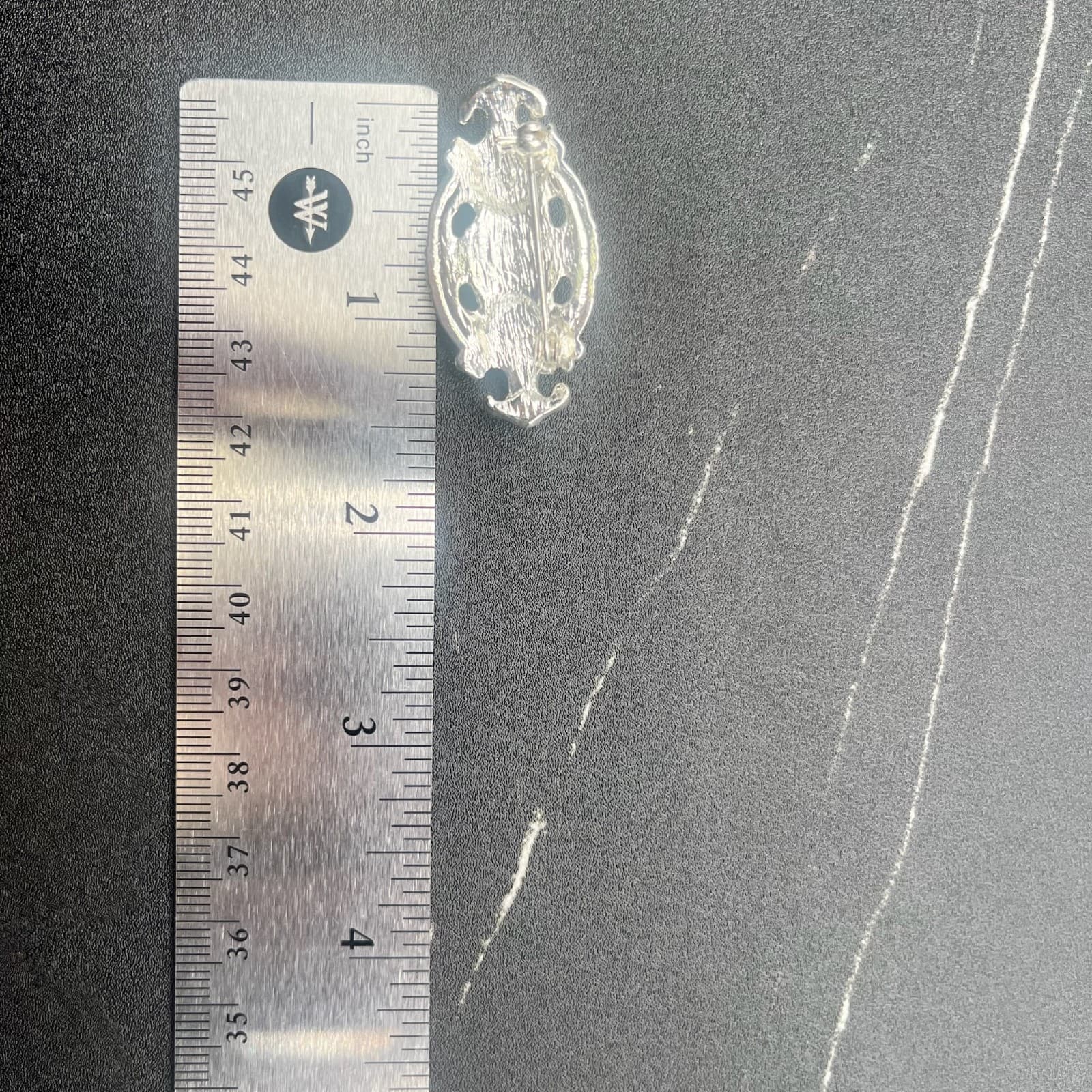 Vintage 80s Silver Tone Clear Rhinestone Filigree Brooch Pin Classic Jewelry - Thumbnail 11