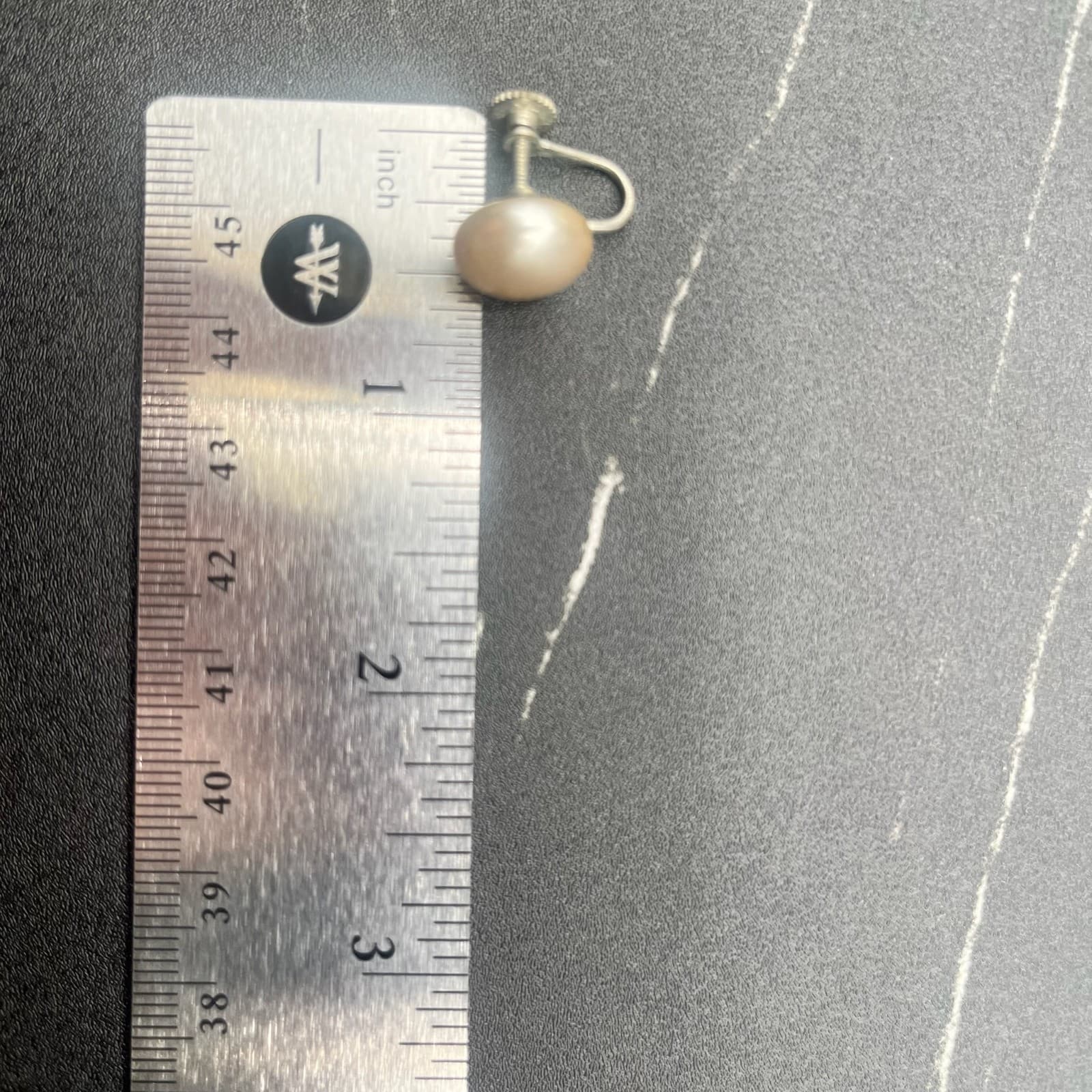 Vintage 90s Silver Tone Button Pearl Earrings Boho Women's Classic Jewelry - Thumbnail 9