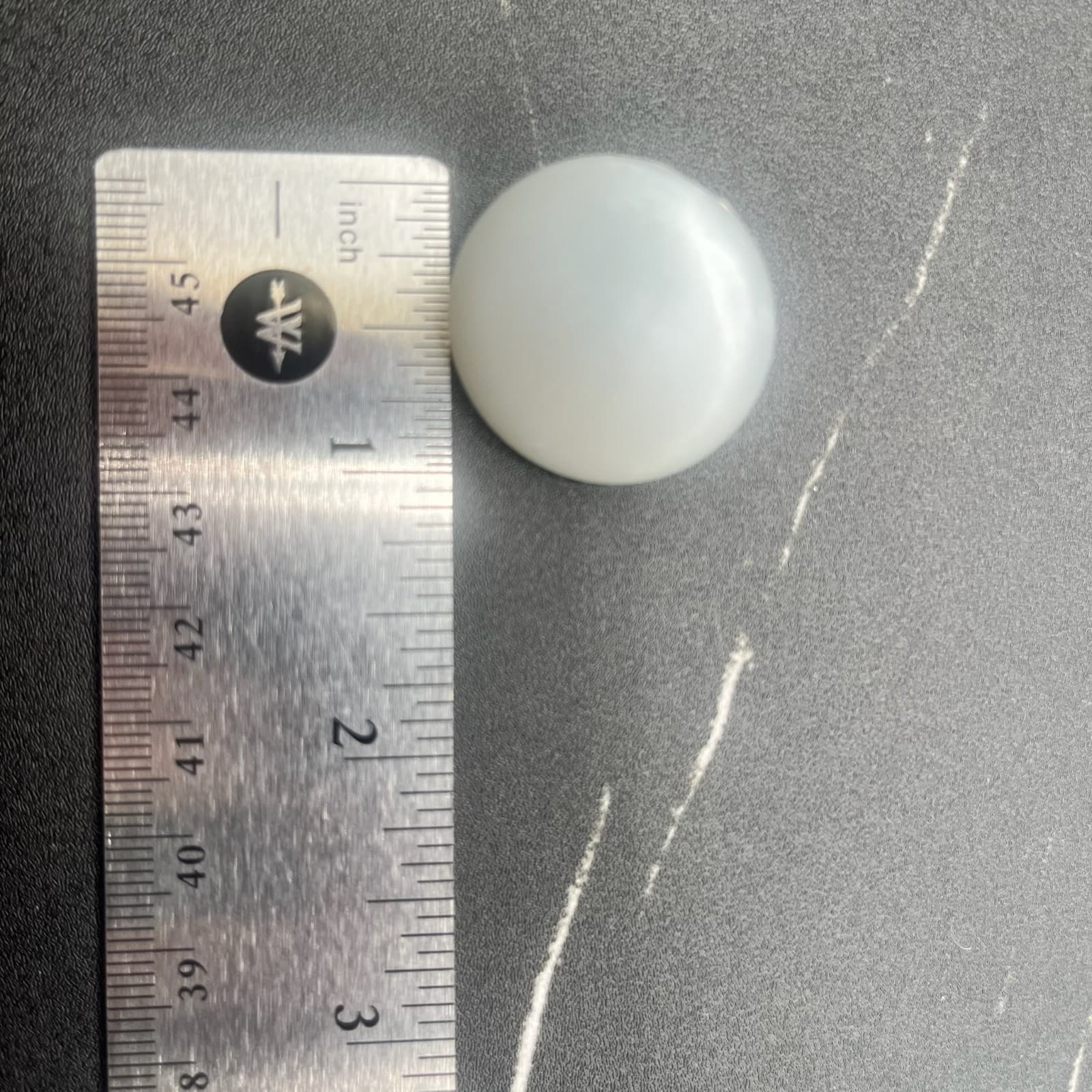 Vintage 90s Round Button Earrings White Matte Cabochon Women's Jewelry - Thumbnail 11
