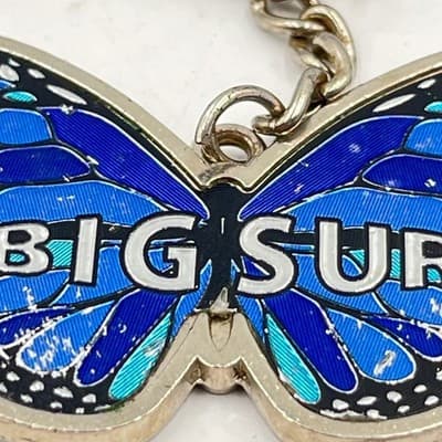 Big Sur Blue Butterfly Keychain Enamel California Souvenir Nature Travel Gift - Thumbnail 4