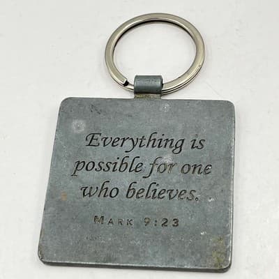Christian Believe Butterfly Keychain Mark 9:23 Scripture Religious Faith Gift - Thumbnail 4