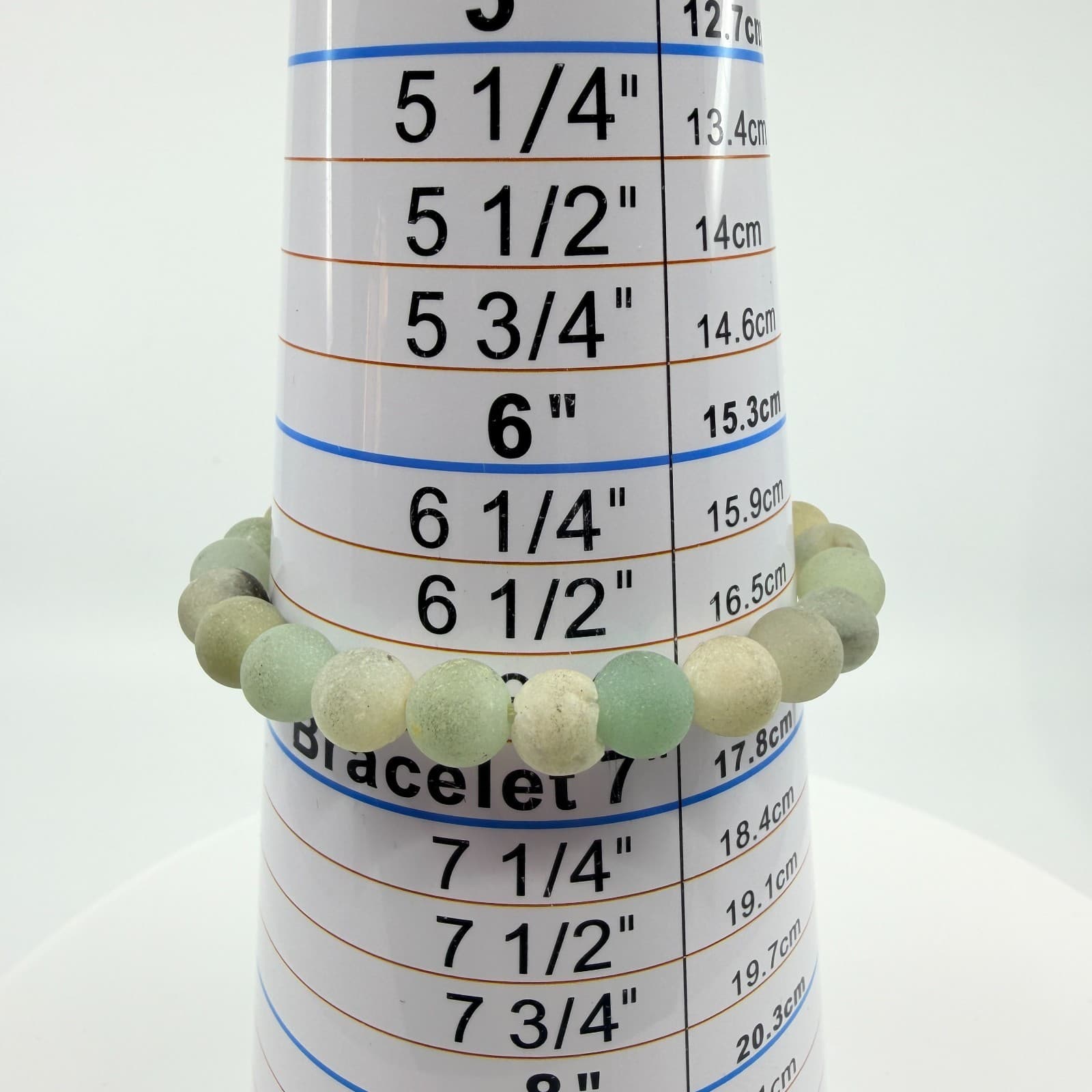 Vintage Matte Amazonite Beaded Stretch Bracelet Blue Turtle Charm Boho Statement - Thumbnail 9