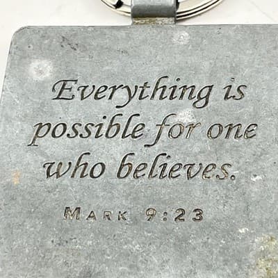 Christian Believe Butterfly Keychain Mark 9:23 Scripture Religious Faith Gift - Thumbnail 5