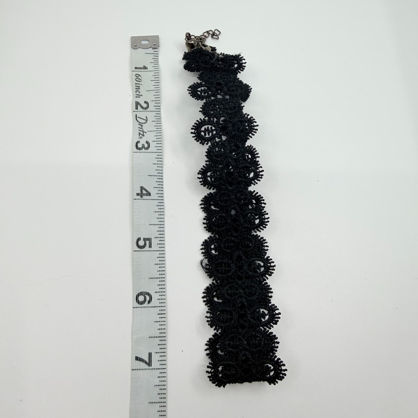 Vintage Black Lace Crochet Choker Necklace Set 2pc Floral Gothic Boho Retro Y2K - Thumbnail 13