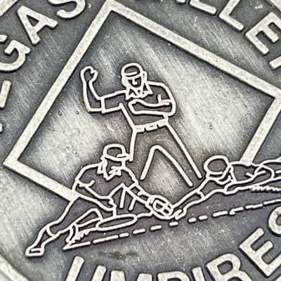 VTG Vegas Valley Umpires Baseball Challenge Coin, Pewter Tone Sports Memorabilia - Thumbnail 2