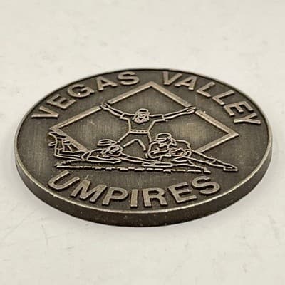 VTG Vegas Valley Umpires Baseball Challenge Coin, Pewter Tone Sports Memorabilia - Thumbnail 5