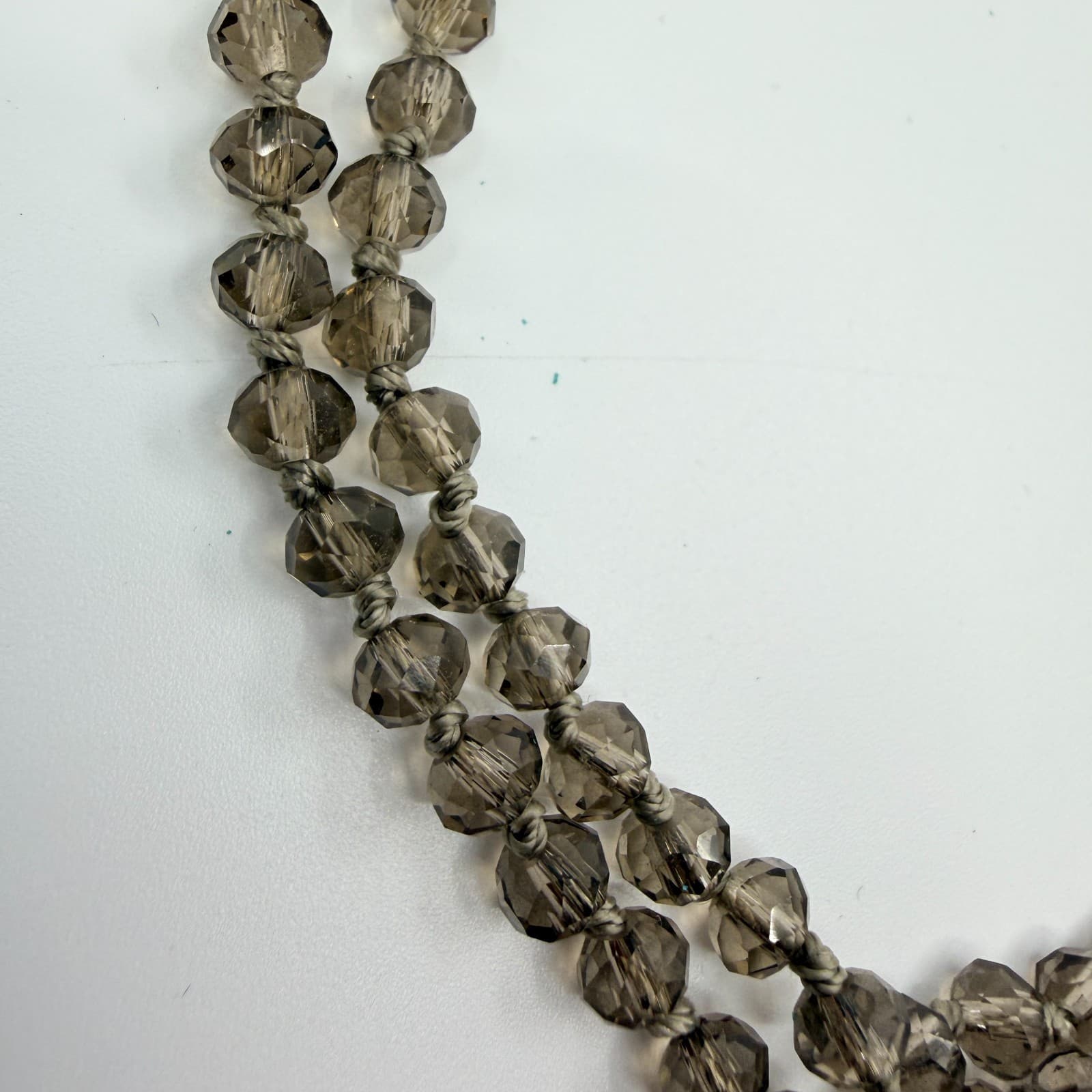 Vintage Red Garnet Tone Beaded Necklace Long Strand Statement Boho 90s Y2K Beads - Thumbnail 5