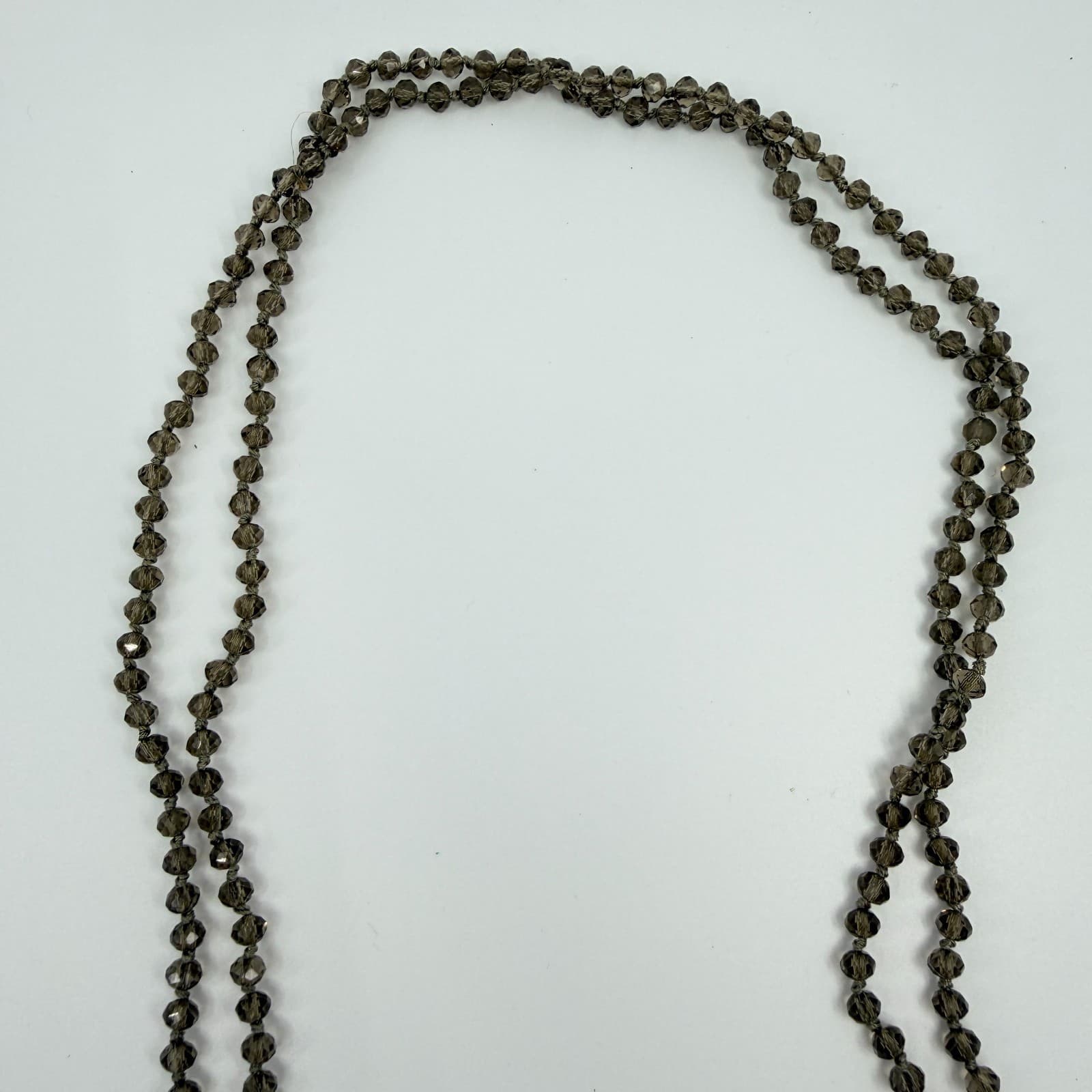 Vintage Red Garnet Tone Beaded Necklace Long Strand Statement Boho 90s Y2K Beads - Thumbnail 7