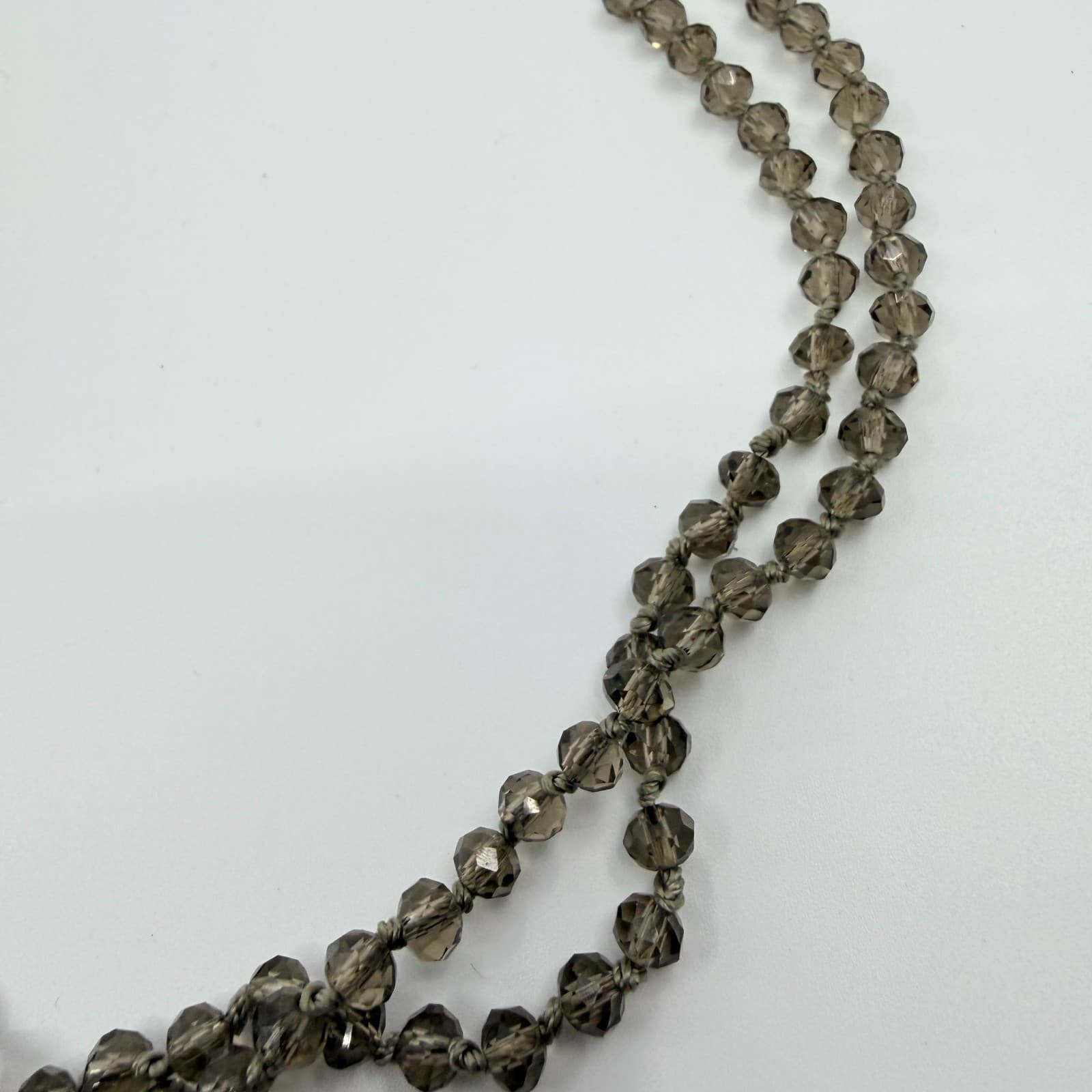 Vintage Red Garnet Tone Beaded Necklace Long Strand Statement Boho 90s Y2K Beads - Thumbnail 6