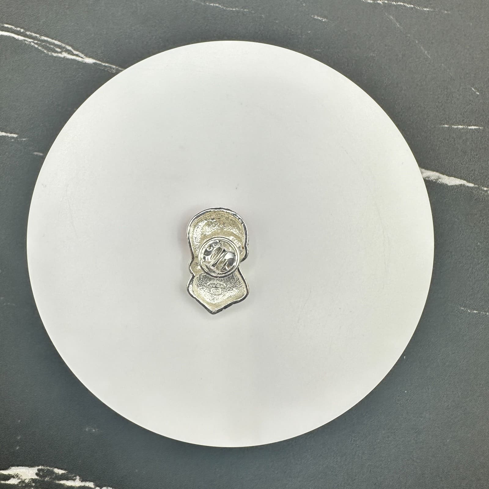 VTG Avon Santa Claus Christmas Pin Brooch Silver Tone Enamel Figural Mouse Gift - Thumbnail 5