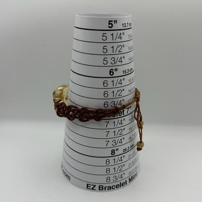 Vintage Genuine Scorpion Insect Acrylic Nylon Bracelet Brown Pull String Rope - Thumbnail 3