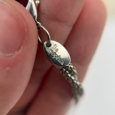 Vintage Lia Sophia Celestial Silver Tone Disco Ball Faux Pearl Orb Tassel - Thumbnail 4