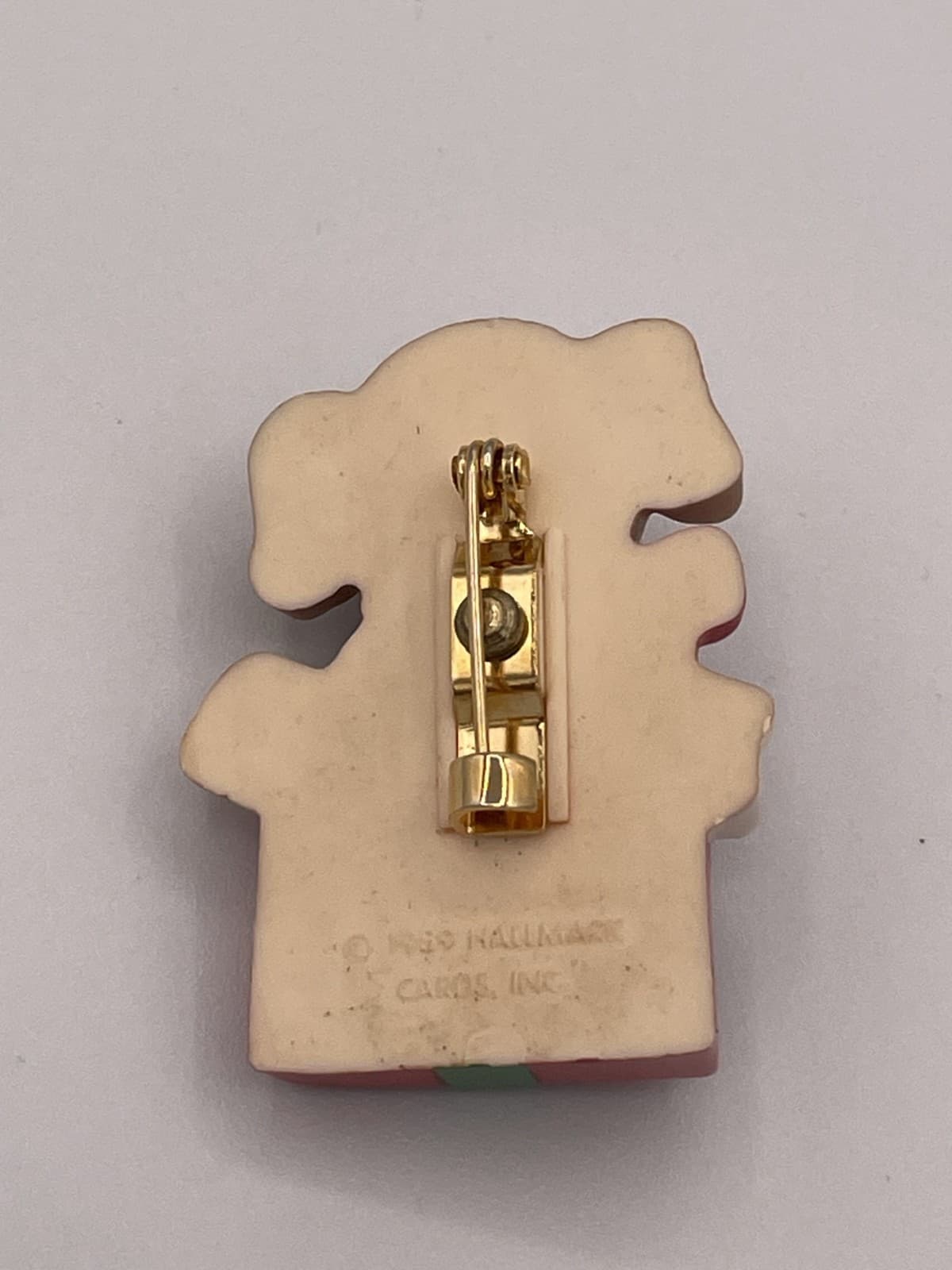 Vintage VTG Hallmark Cards Christmas Pin Brooch Puppy Dog Gift Box Present Hard - Thumbnail 6