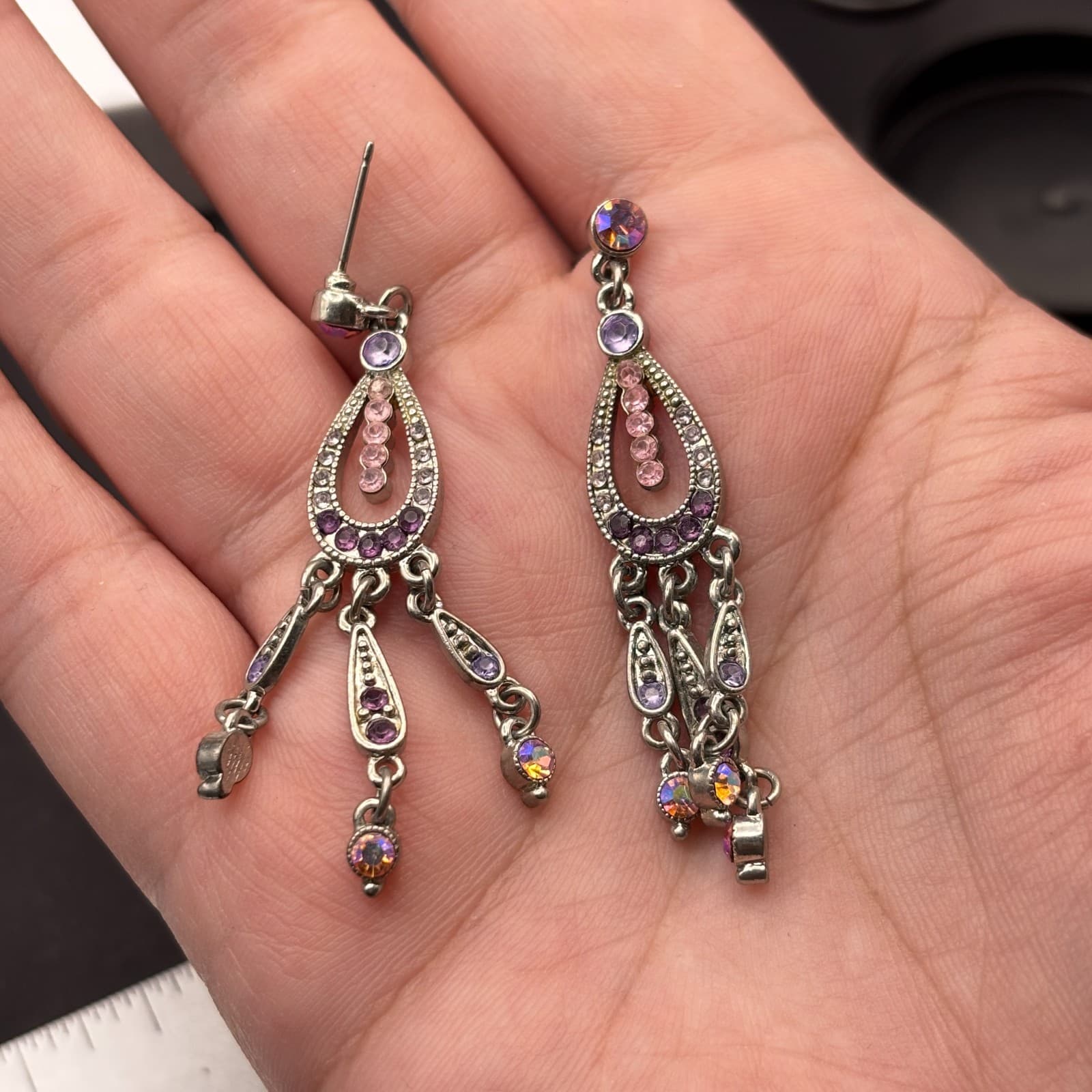 Vintage Y2K Chandelier Stud Dangle Earrings Retro Women's Classic Jewelry - Thumbnail 10