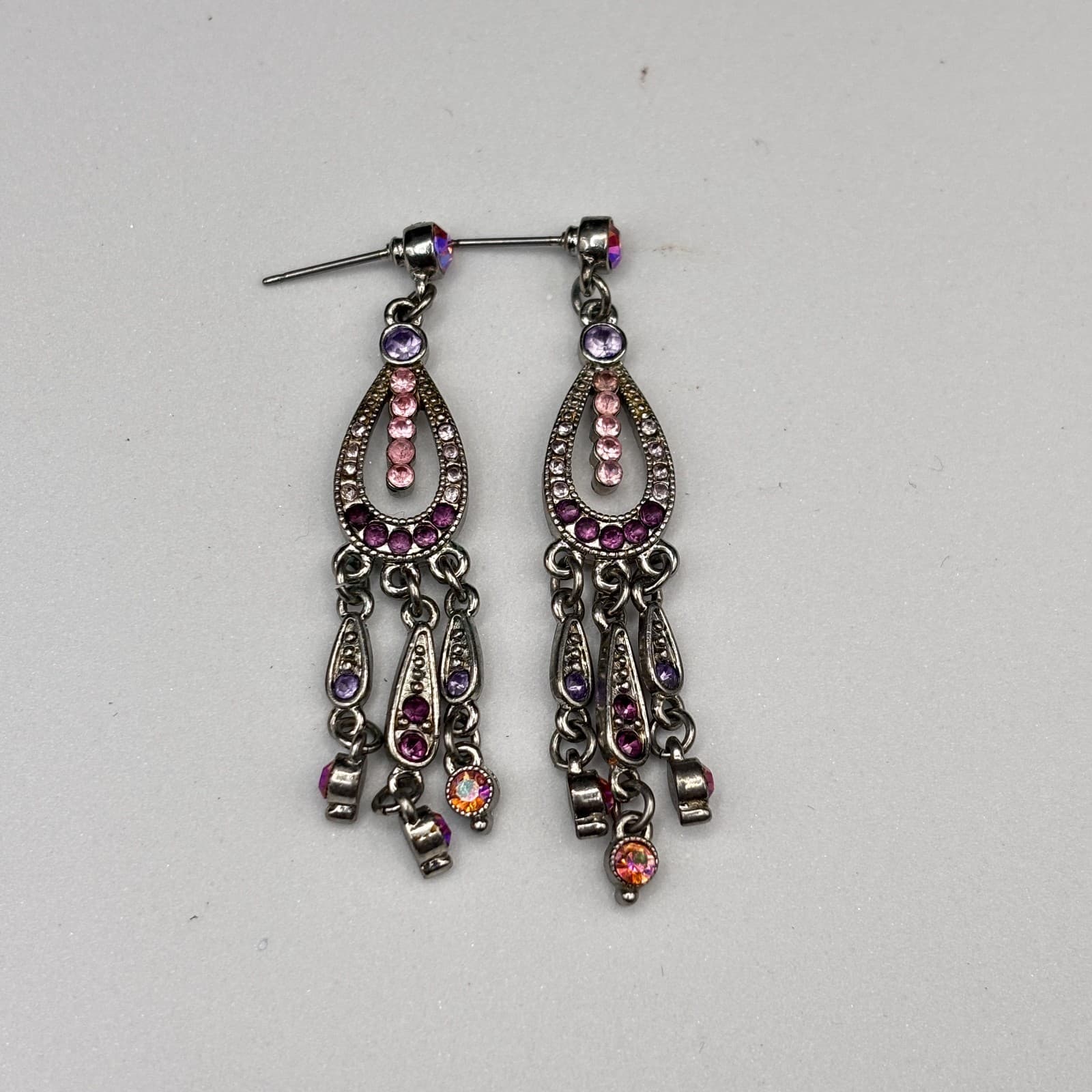 Vintage Y2K Chandelier Stud Dangle Earrings Retro Women's Classic Jewelry - Thumbnail 2