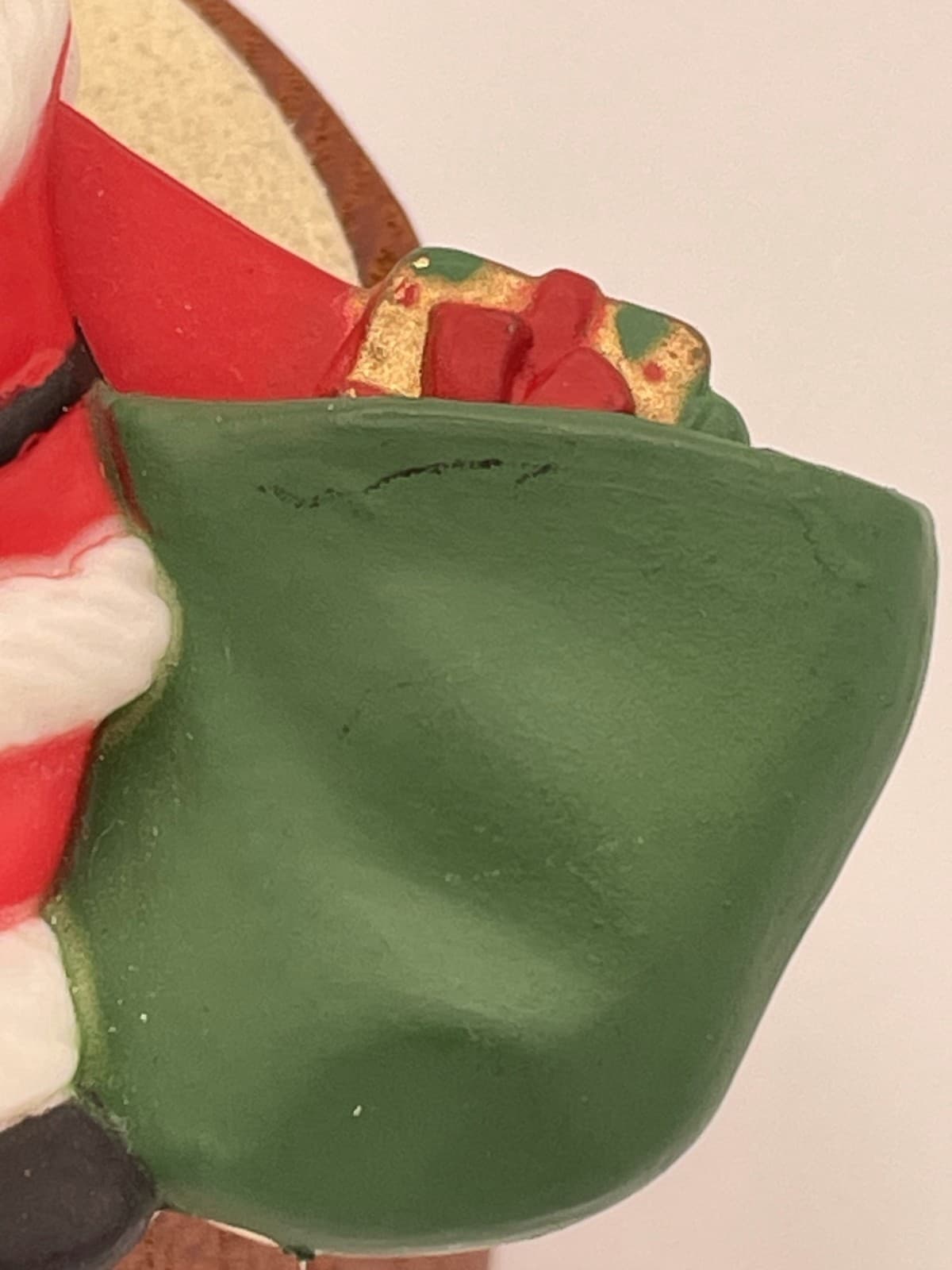 Vintage VTG Hallmark Santa Claus Skating Christmas Pin Brooch Dangling Bell - Thumbnail 6