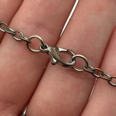 Vintage Jack and Sally Nightmare Before Christmas Moon Pendant Charm Crescent - Thumbnail 4