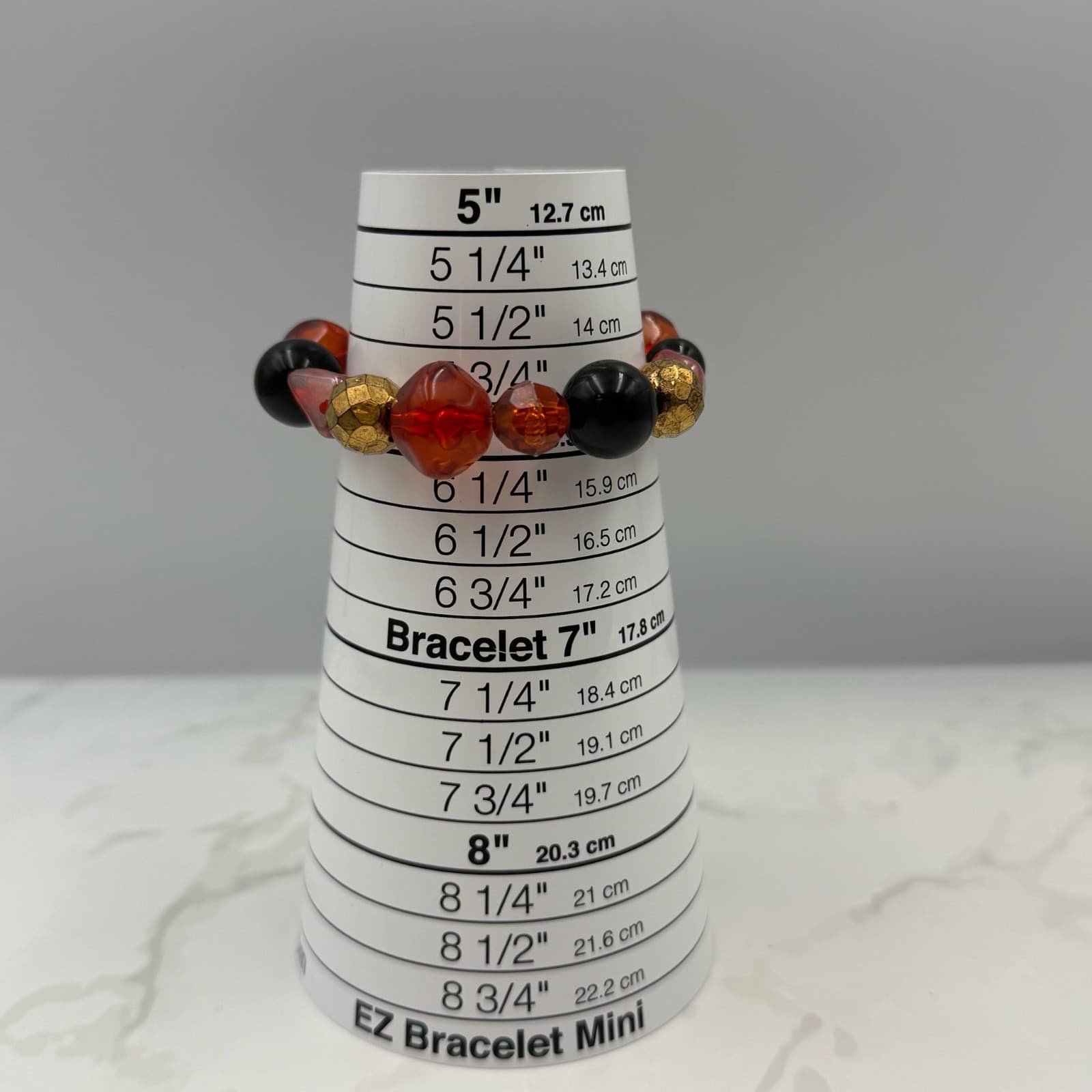Vintage Handmade Womens Multi Stretch Natural Crystal Beaded Fashion Bracelet - Thumbnail 8