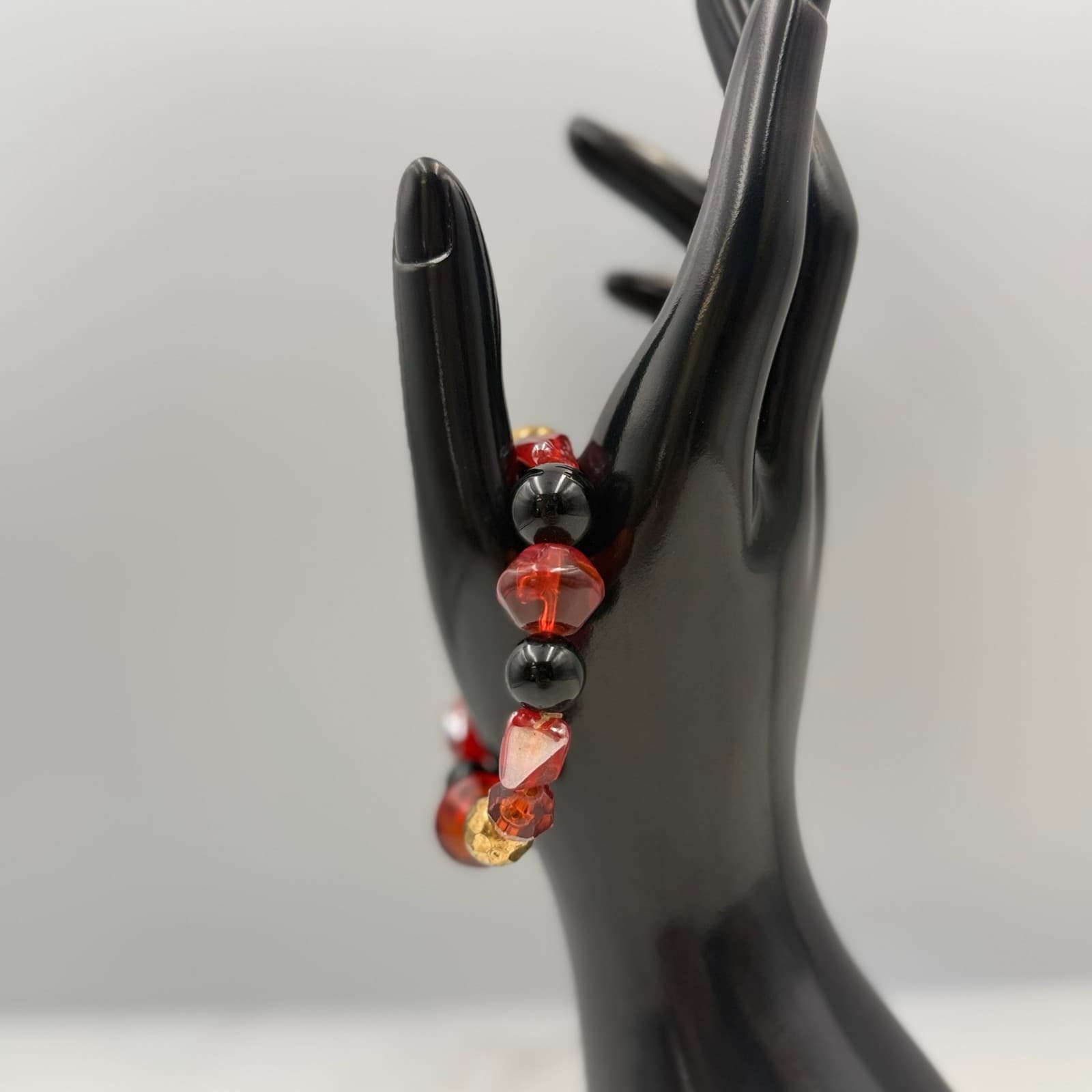 Vintage Handmade Womens Multi Stretch Natural Crystal Beaded Fashion Bracelet - Thumbnail 3
