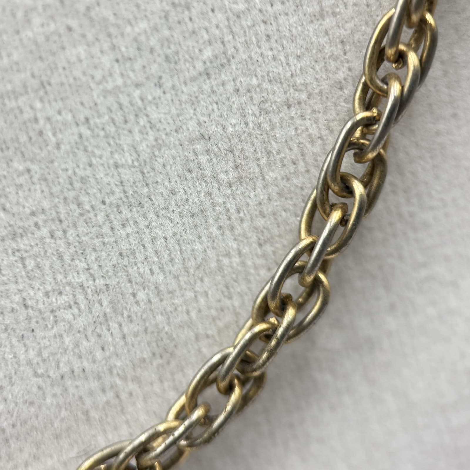 Vintage Gold-Tone Rope Chain Necklace Classic Unisex Layering Piece - Thumbnail 8