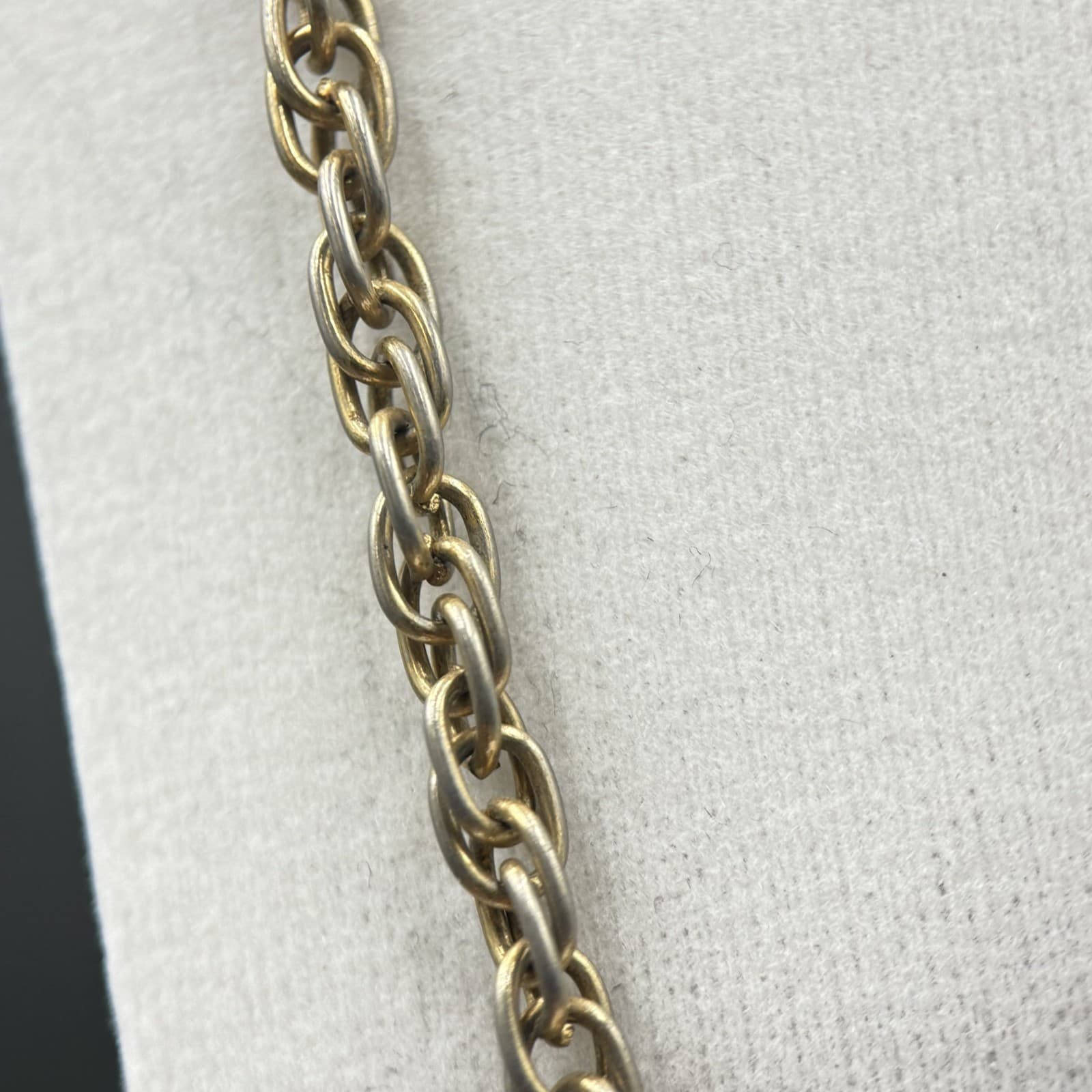 Vintage Gold-Tone Rope Chain Necklace Classic Unisex Layering Piece - Thumbnail 7