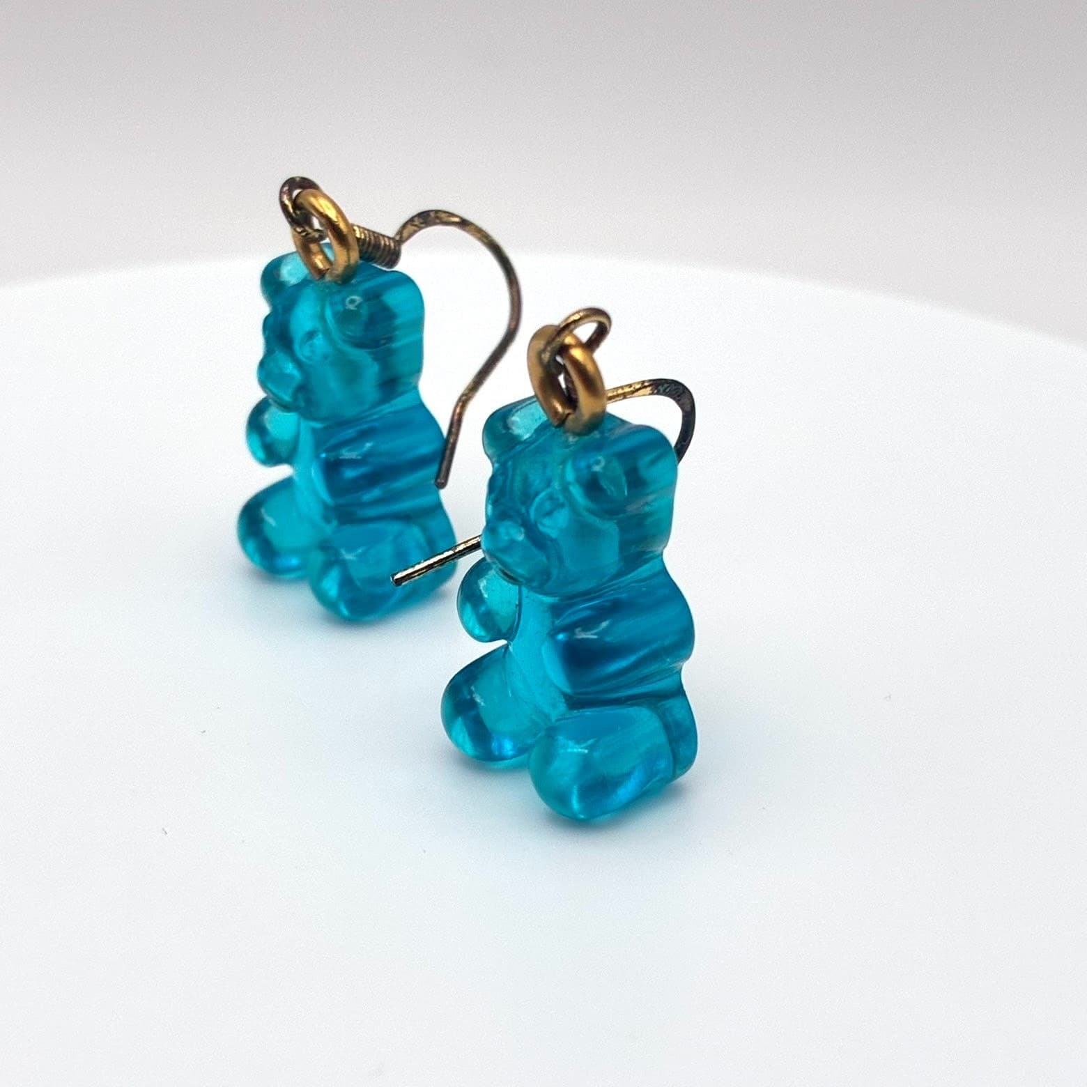 Vintage Y2K Blue Gummy Bear Dangle Earrings Retro Women's Classic Jewelry - Thumbnail 4