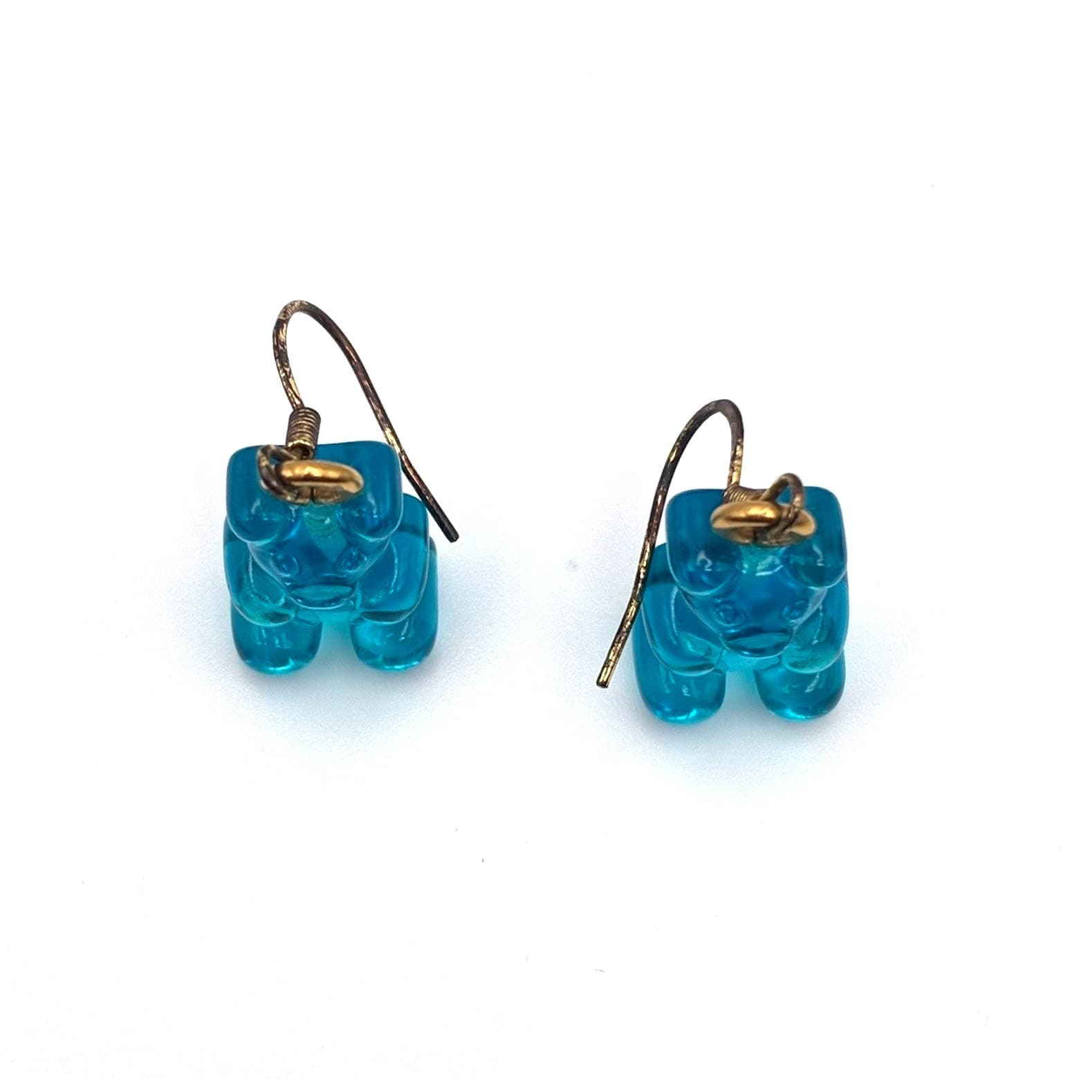 Vintage Y2K Blue Gummy Bear Dangle Earrings Retro Women's Classic Jewelry - Thumbnail 3