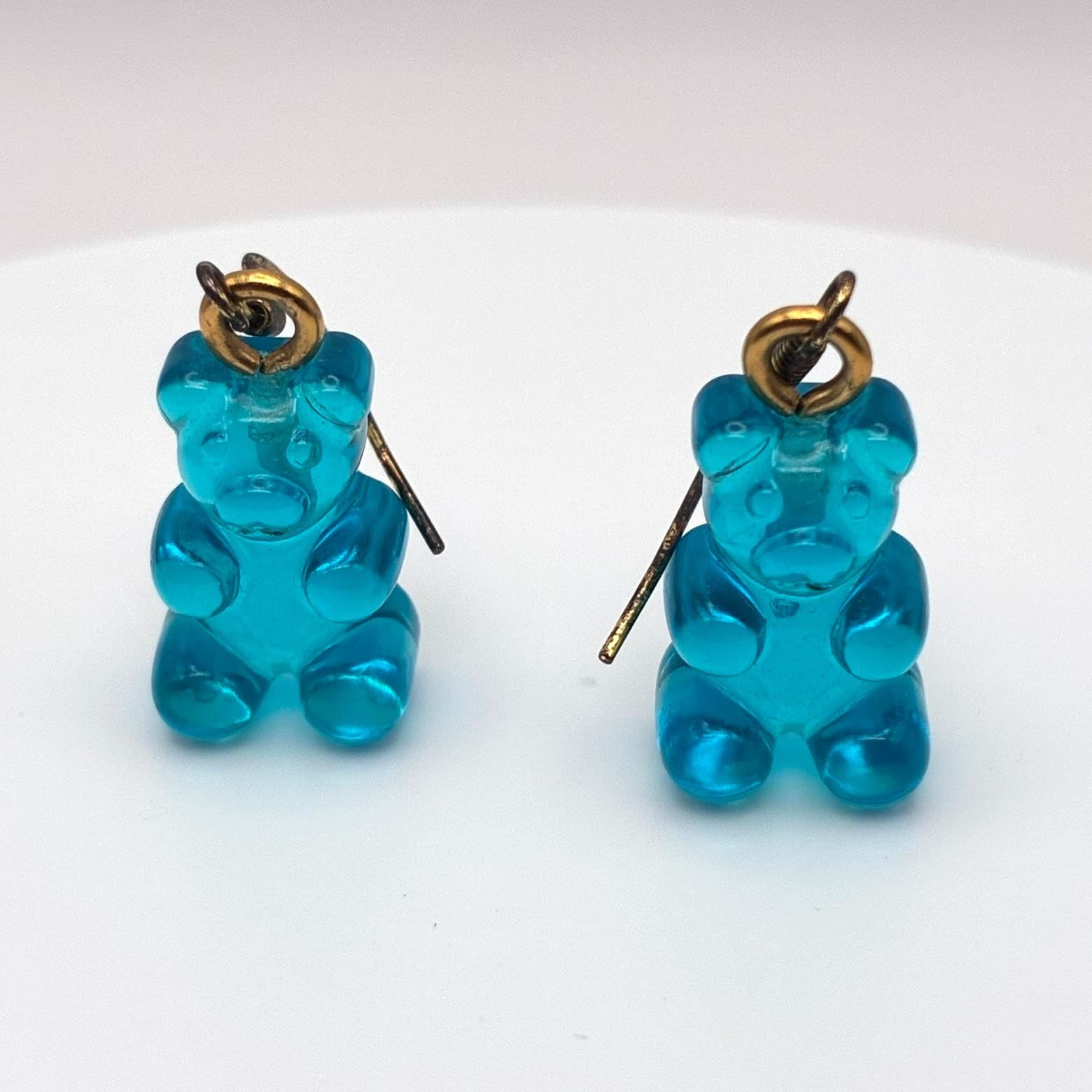 Vintage Y2K Blue Gummy Bear Dangle Earrings Retro Women's Classic Jewelry - Thumbnail 5