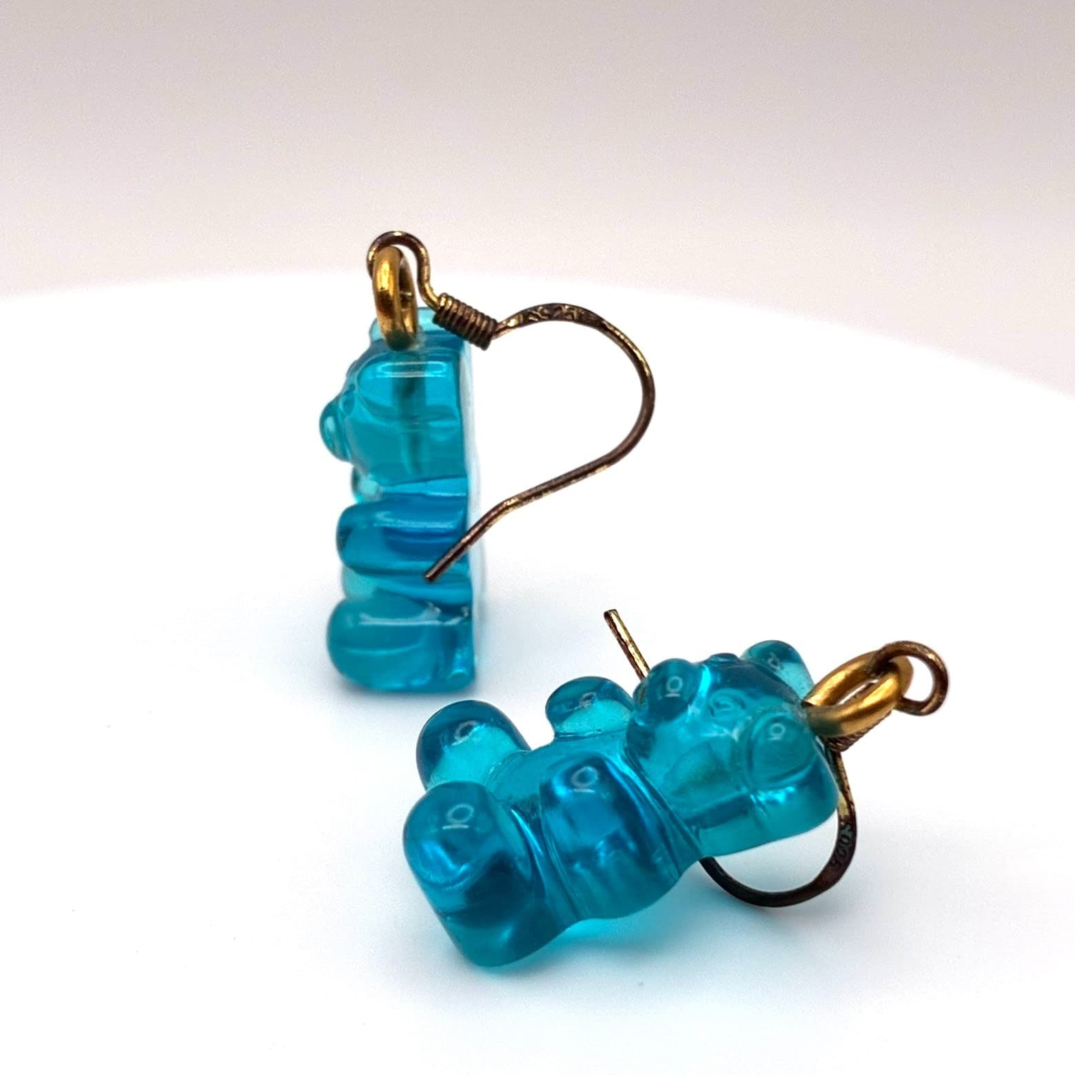 Vintage Y2K Blue Gummy Bear Dangle Earrings Retro Women's Classic Jewelry - Thumbnail 8