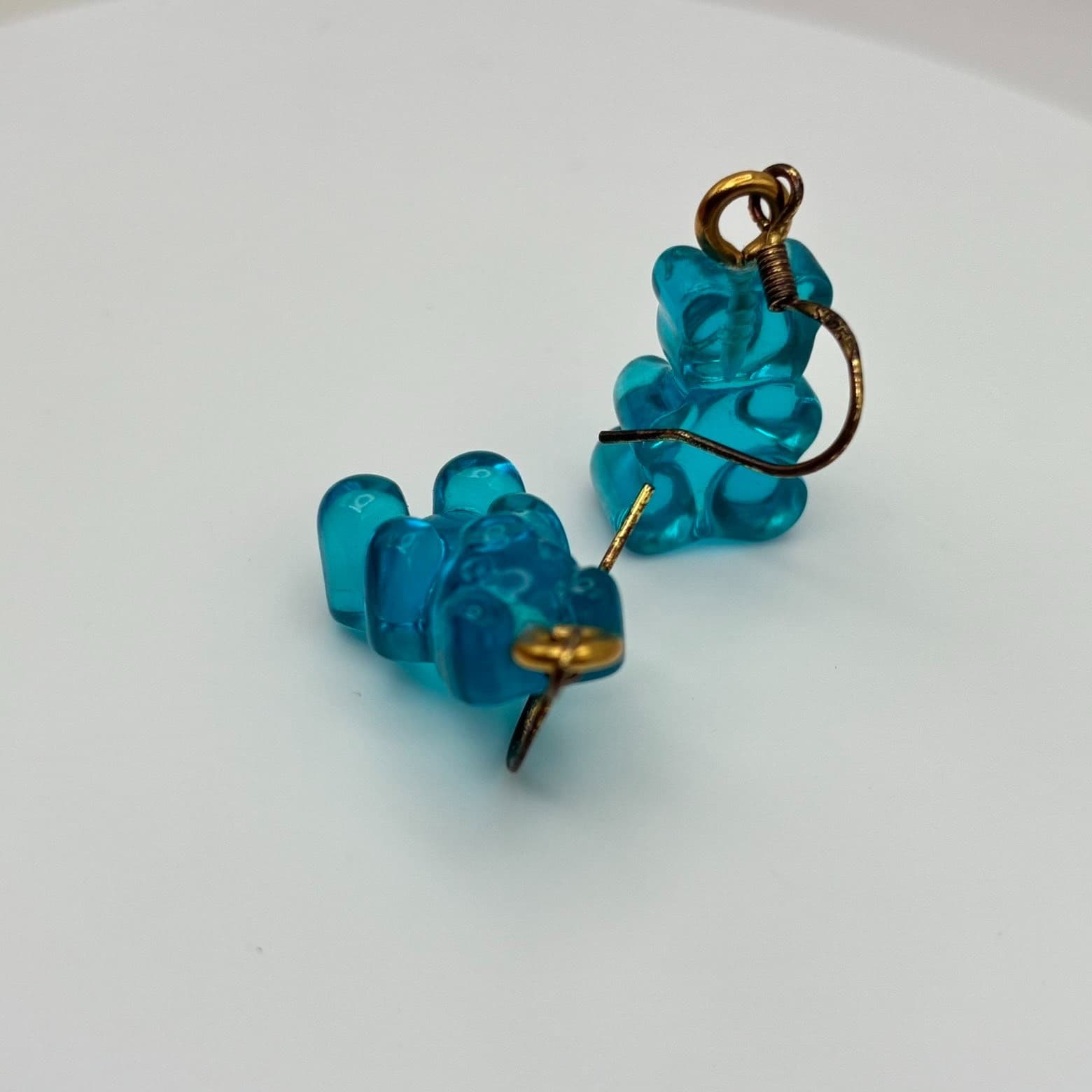 Vintage Y2K Blue Gummy Bear Dangle Earrings Retro Women's Classic Jewelry - Thumbnail 6