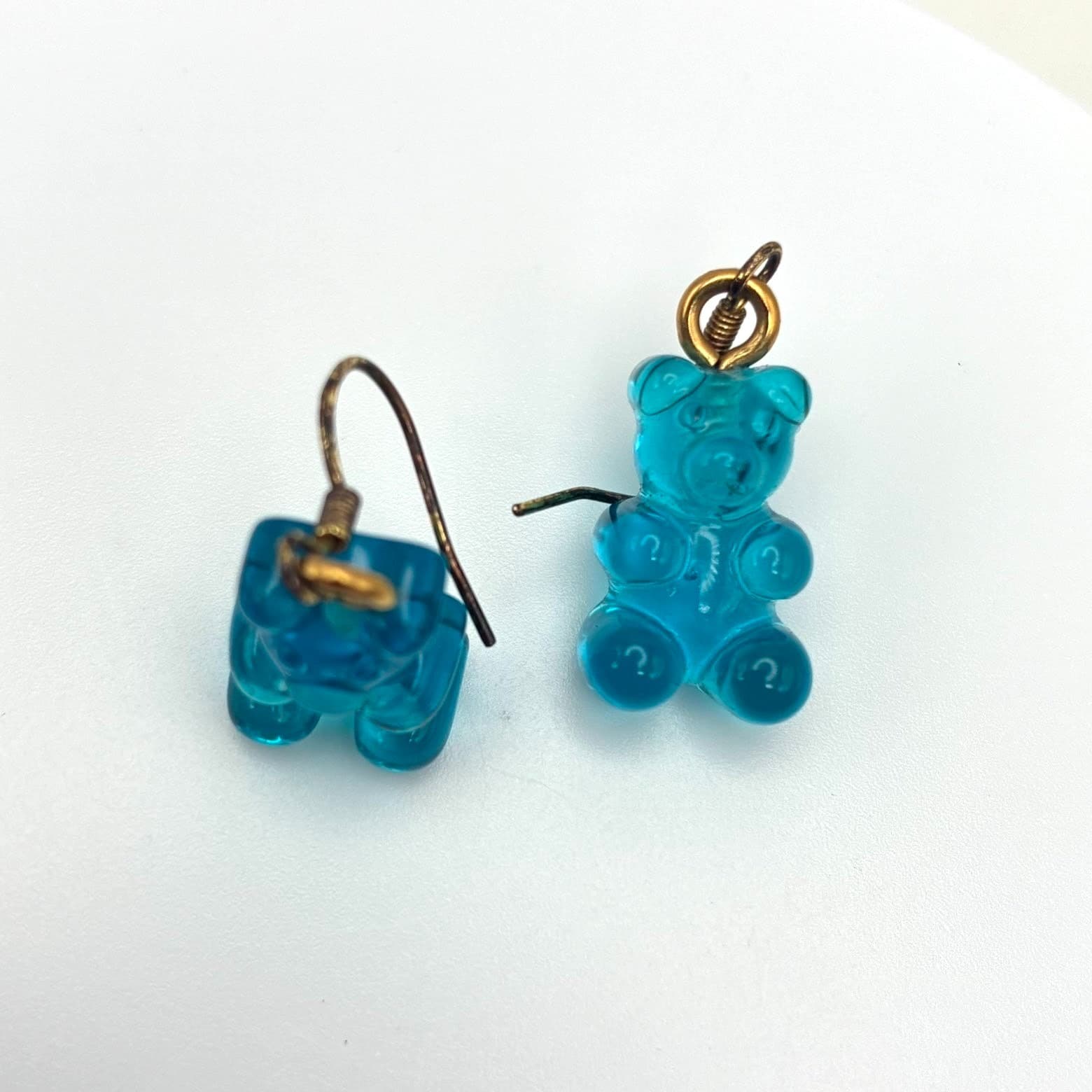 Vintage Y2K Blue Gummy Bear Dangle Earrings Retro Women's Classic Jewelry - Thumbnail 7