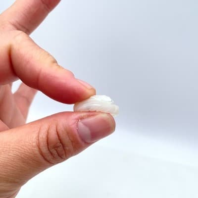 Vintage Handcrafted White Classic Fashion Leaf Feather-Carved Band Ring - Thumbnail 4