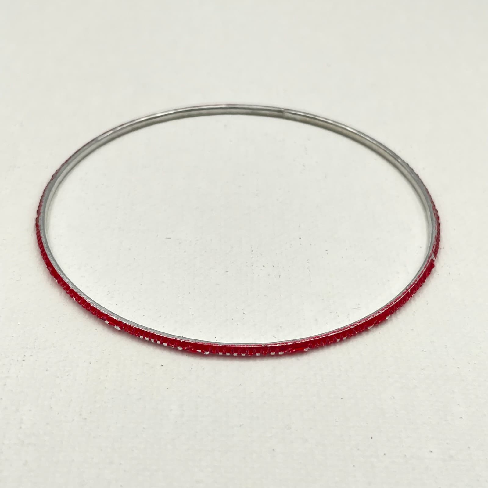 Vintage 80s 90s Bangles Set Glass Stone Enamel Women's Classic Fashion Jewelry - Thumbnail 6