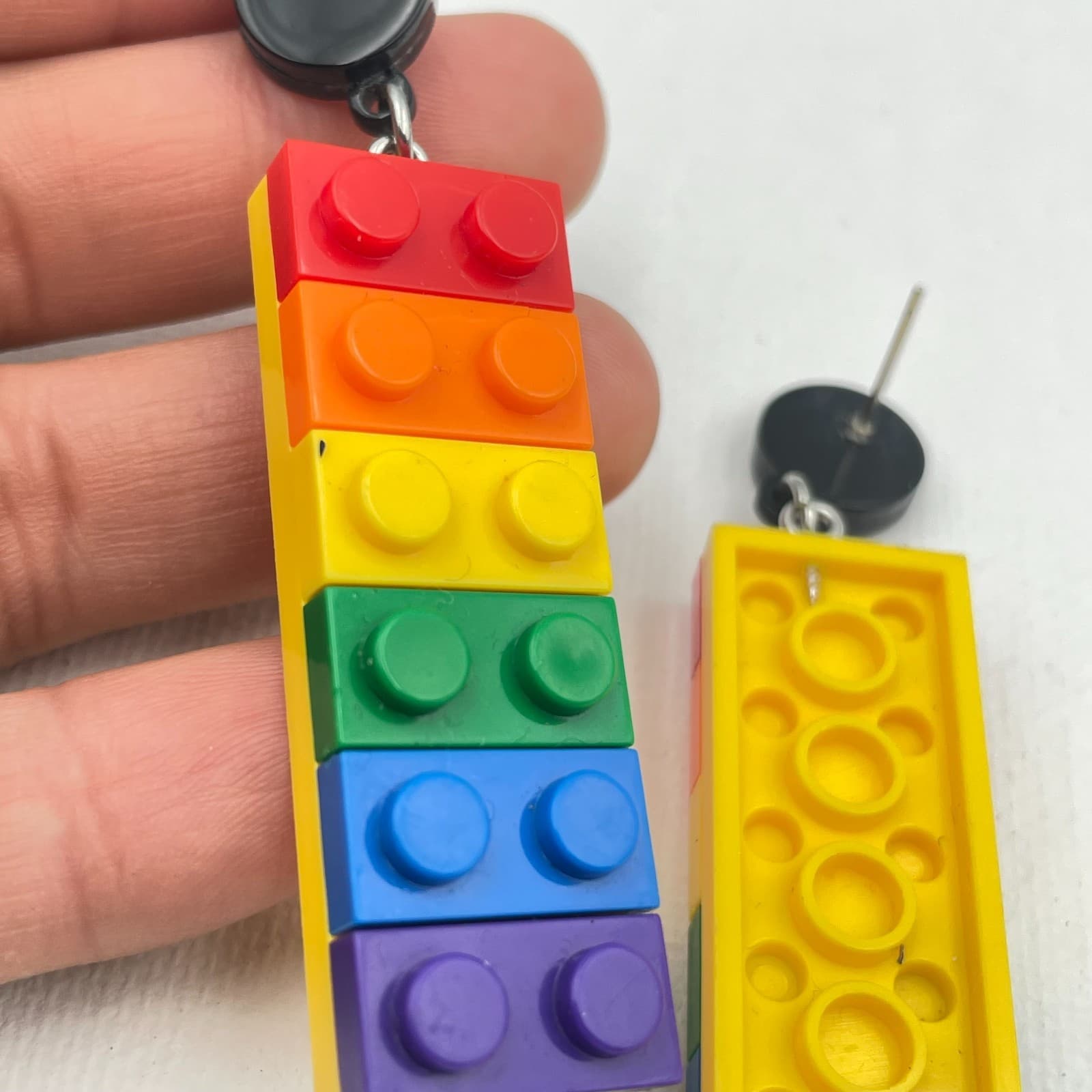 Vintage Y2K Statement Blocks Dangle Earrings Women's Classic Fashion Jewelry - Thumbnail 7