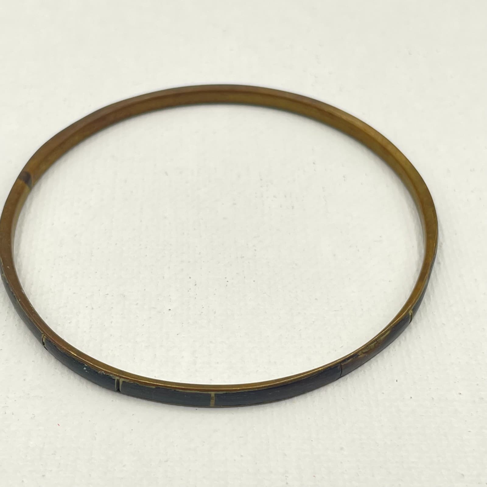 Vintage 80s 90s Bangles Set Glass Stone Enamel Women's Classic Fashion Jewelry - Thumbnail 13