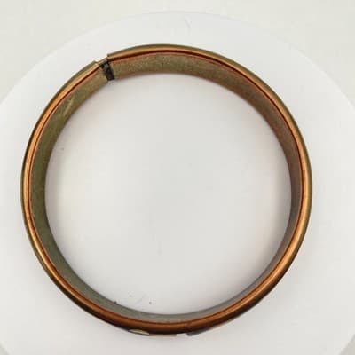 Vintage 90s Leopard Print Bangle Bracelet Gold Tone Boho Classic Fashion Jewelry - Thumbnail 2