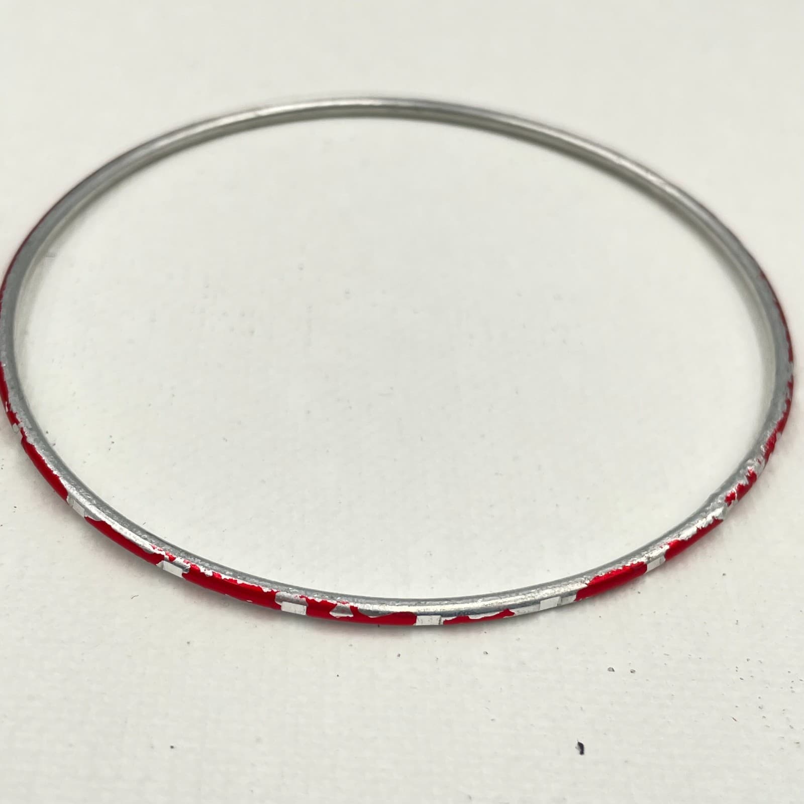 Vintage 80s 90s Bangles Set Glass Stone Enamel Women's Classic Fashion Jewelry - Thumbnail 7