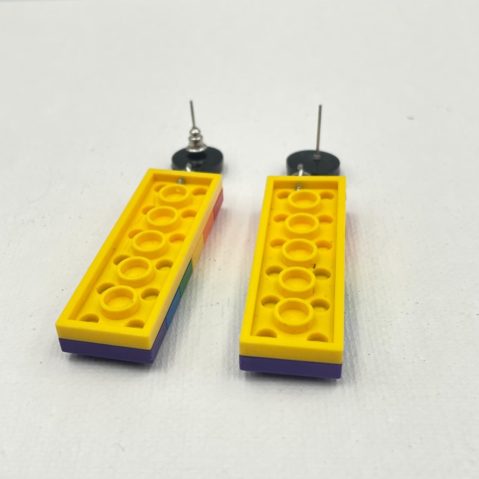 Vintage Y2K Statement Blocks Dangle Earrings Women's Classic Fashion Jewelry - Thumbnail 5