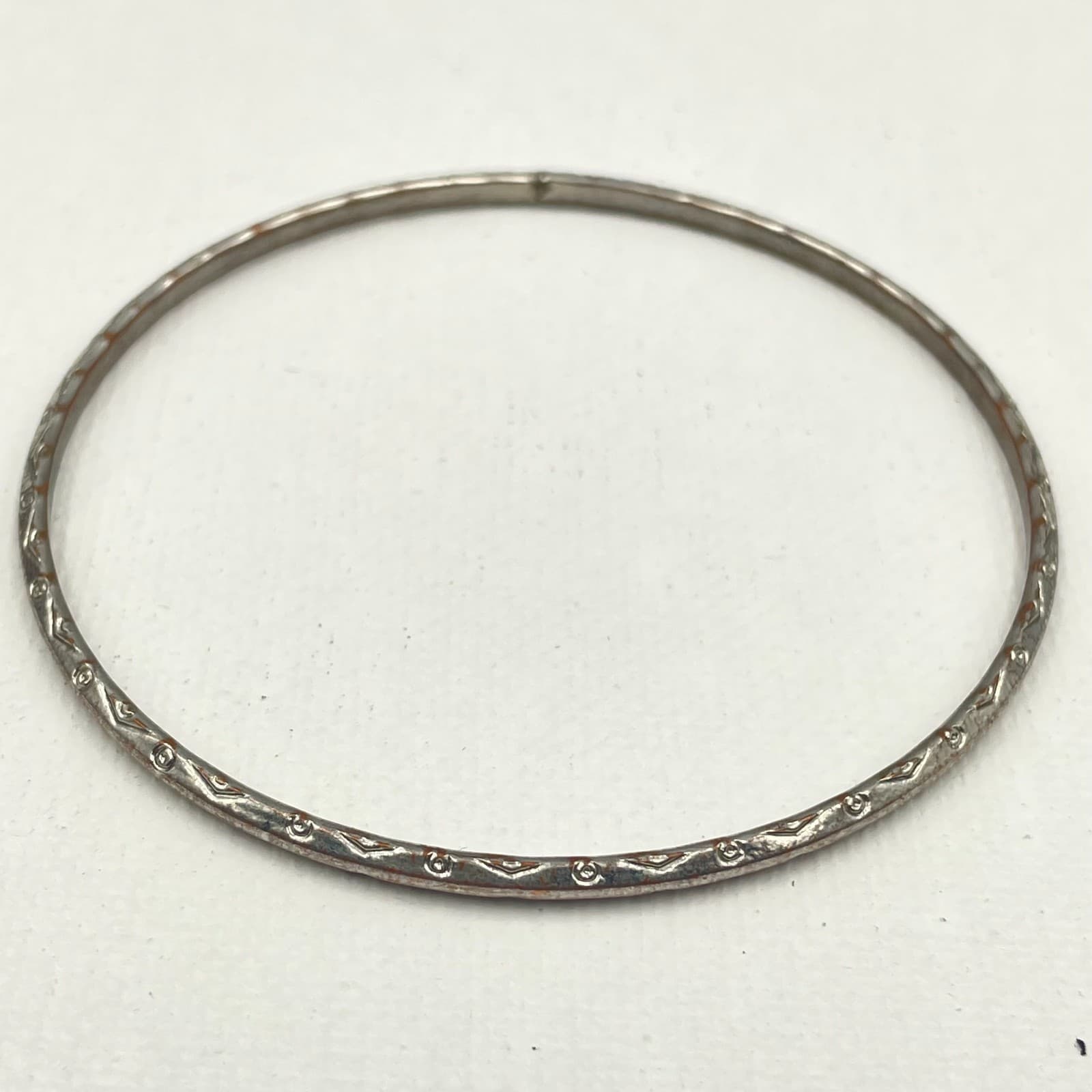 Vintage 80s 90s Bangles Set Glass Stone Enamel Women's Classic Fashion Jewelry - Thumbnail 8