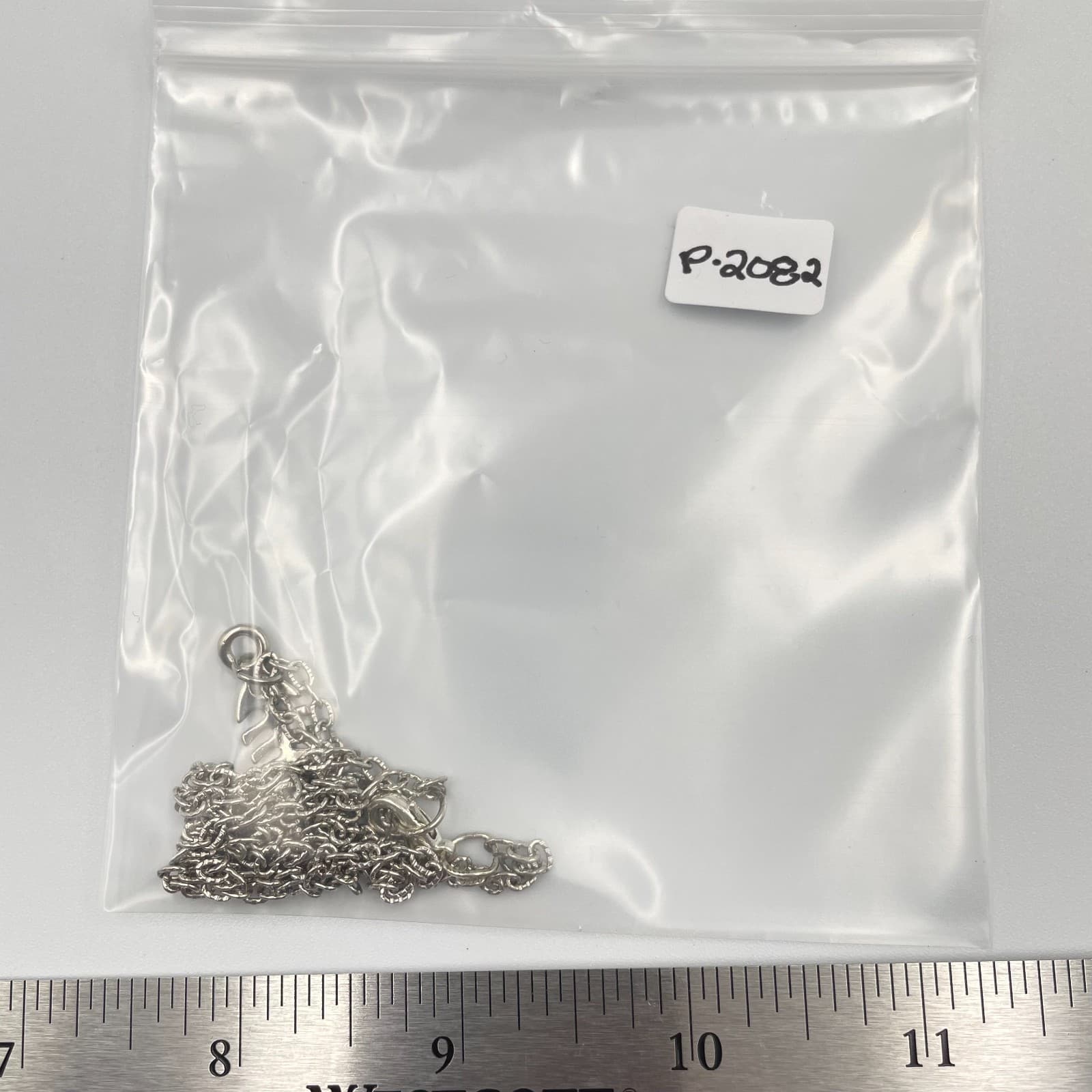 Vintage Silver Tone Fish Bone Skeleton Charm Necklace Link Chain Hip Hop Jewelry - Thumbnail 7