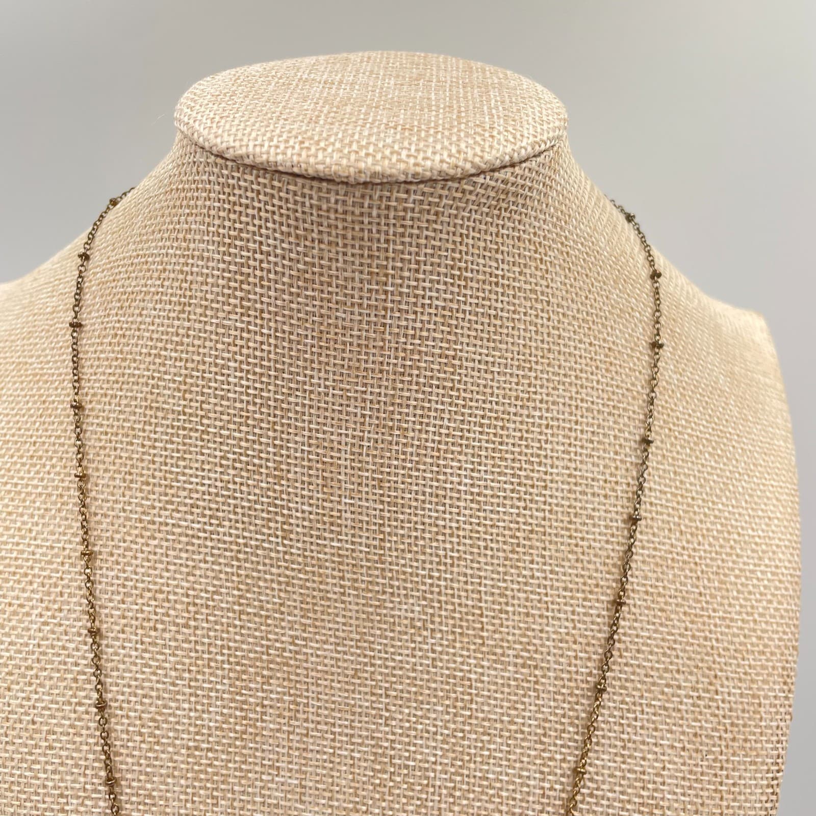 Vintage Gold Tone Chevron Statement Necklace Art Deco Geometric Satellite Chain - Thumbnail 2