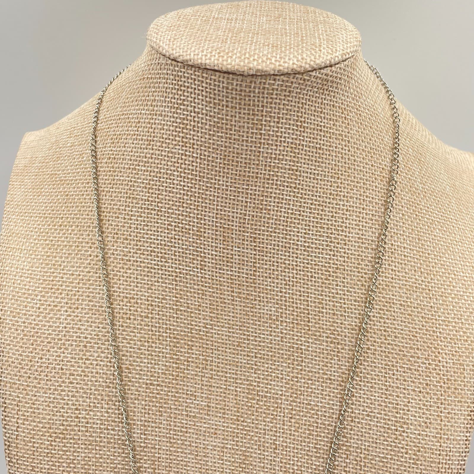 VTG Silver Knot Tassel Necklace Multi Strand Chain Statement Pendant Boho Women - Thumbnail 2
