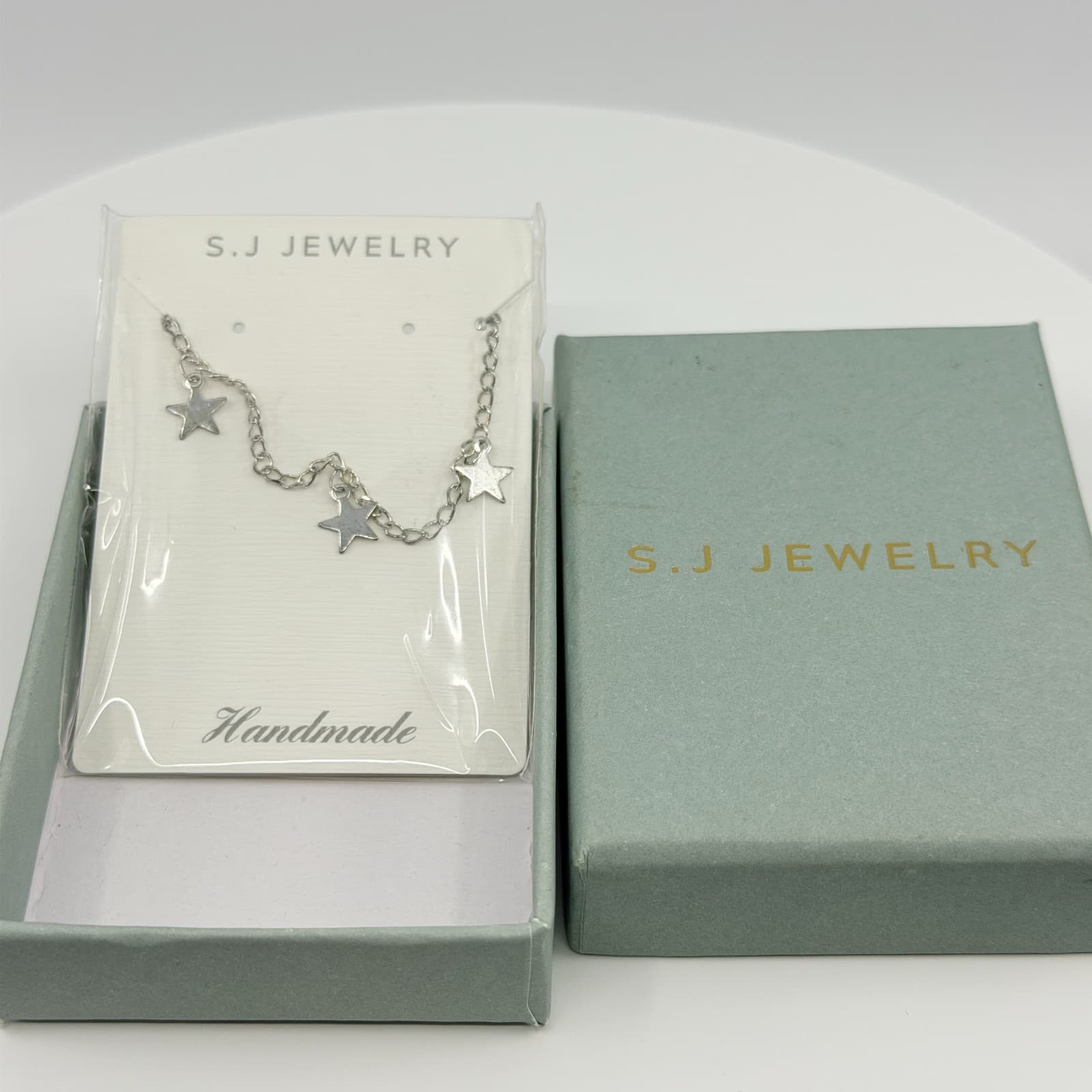S.J Jewelry Handmade Silver Tone Star Charm Necklace Dainty Celestial Minimalist - Thumbnail 6
